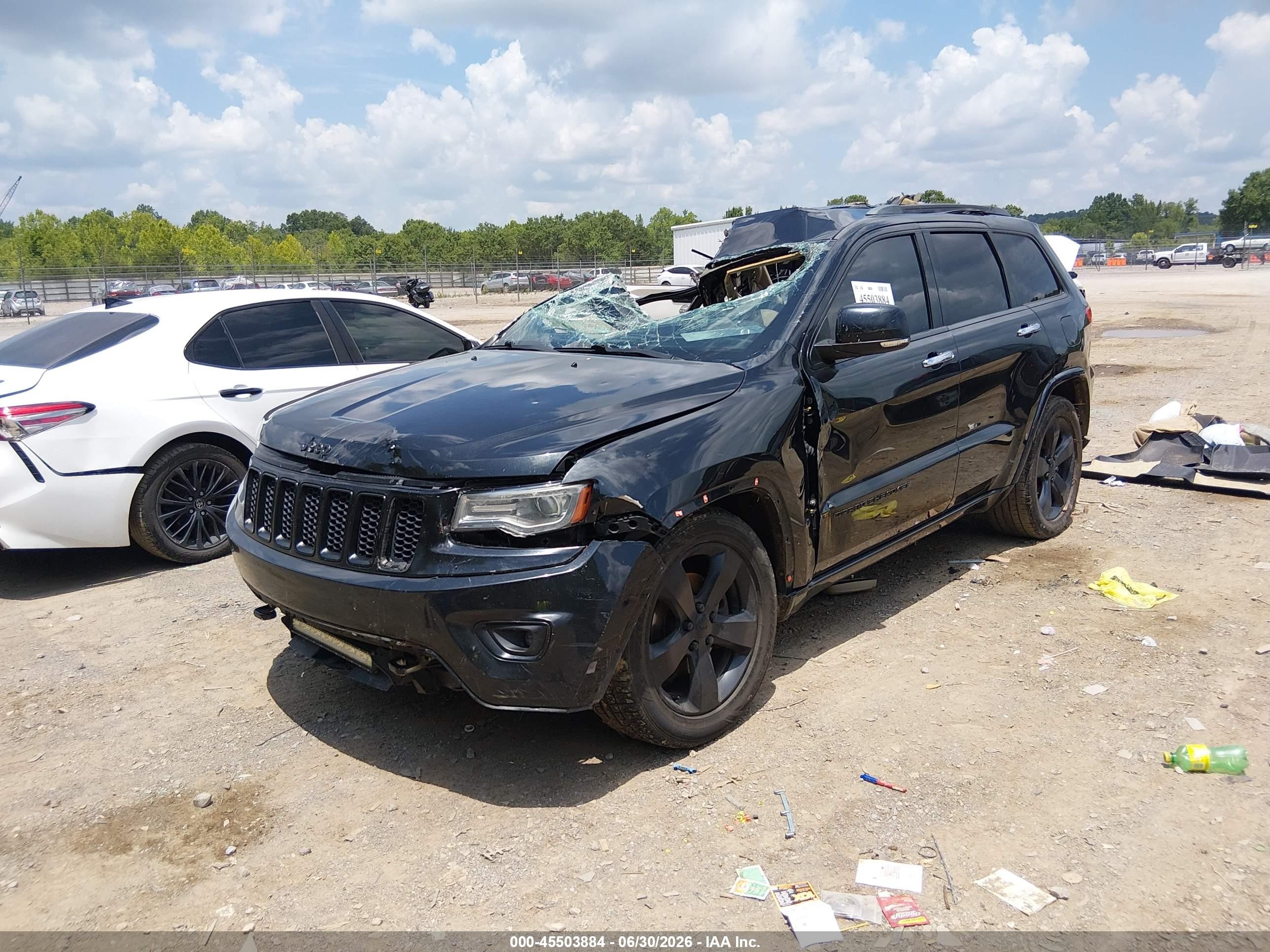 2014 Jeep Grand Cherokee Overland Black vin: 1C4RJFCG0EC272621