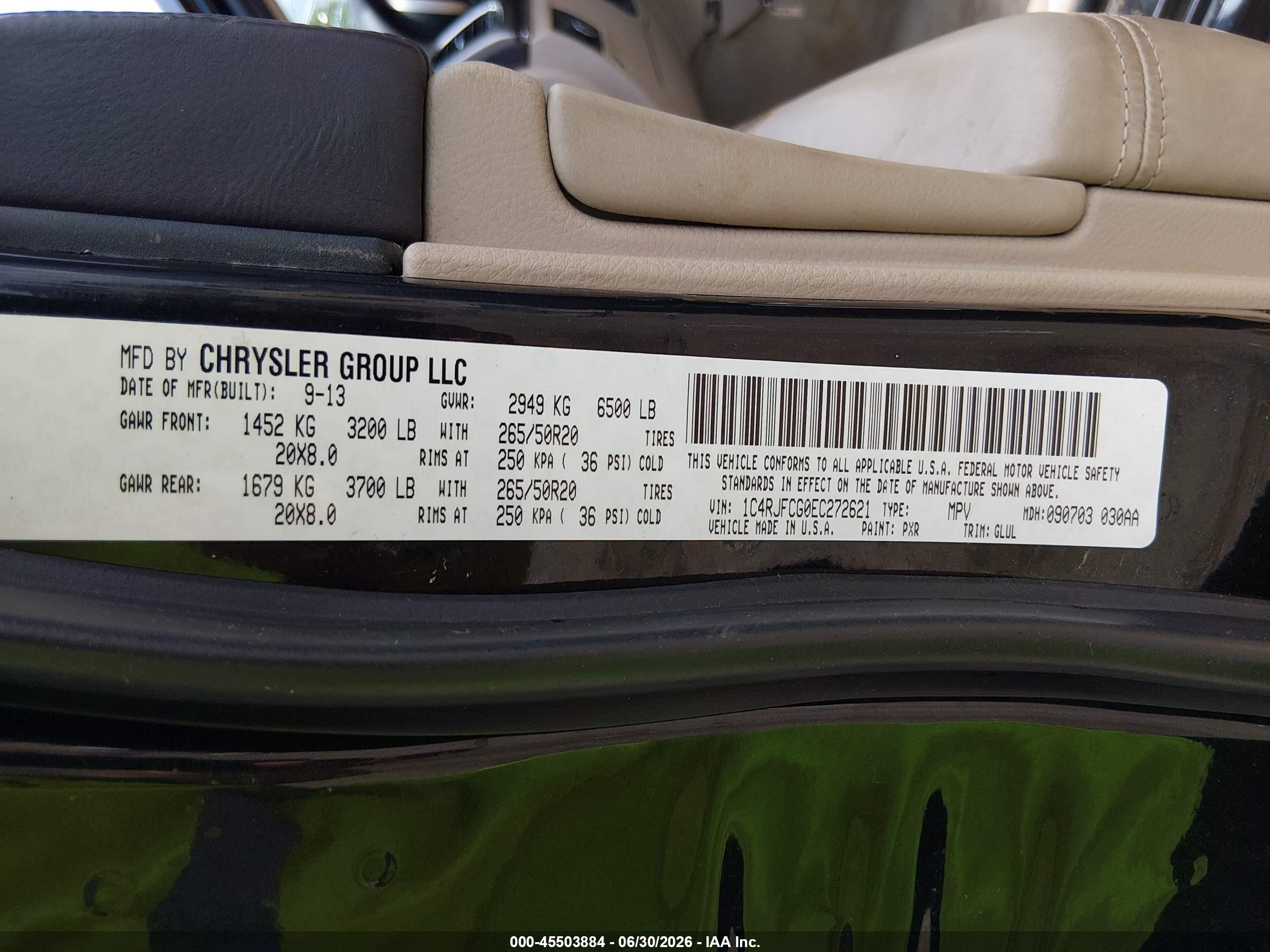 2014 Jeep Grand Cherokee Overland Black vin: 1C4RJFCG0EC272621