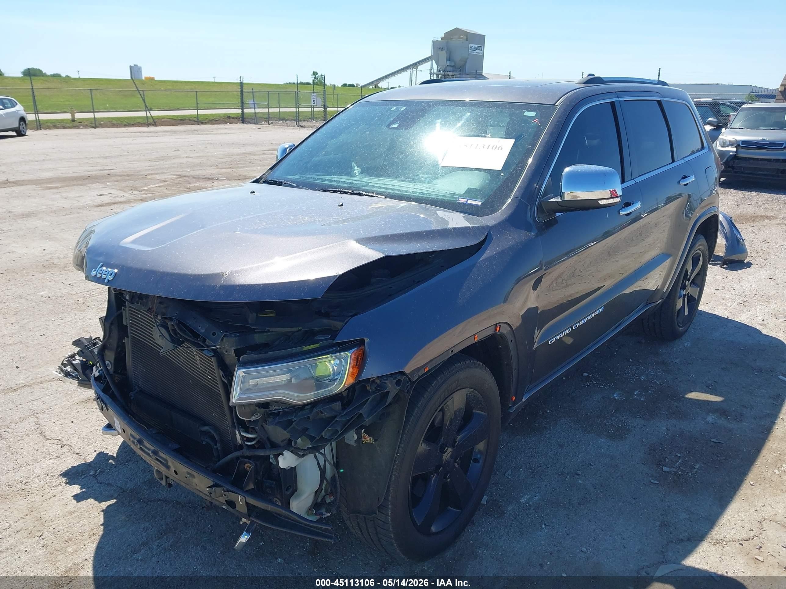 2014 Jeep Grand Cherokee Overland Gray vin: 1C4RJFCG0EC279293