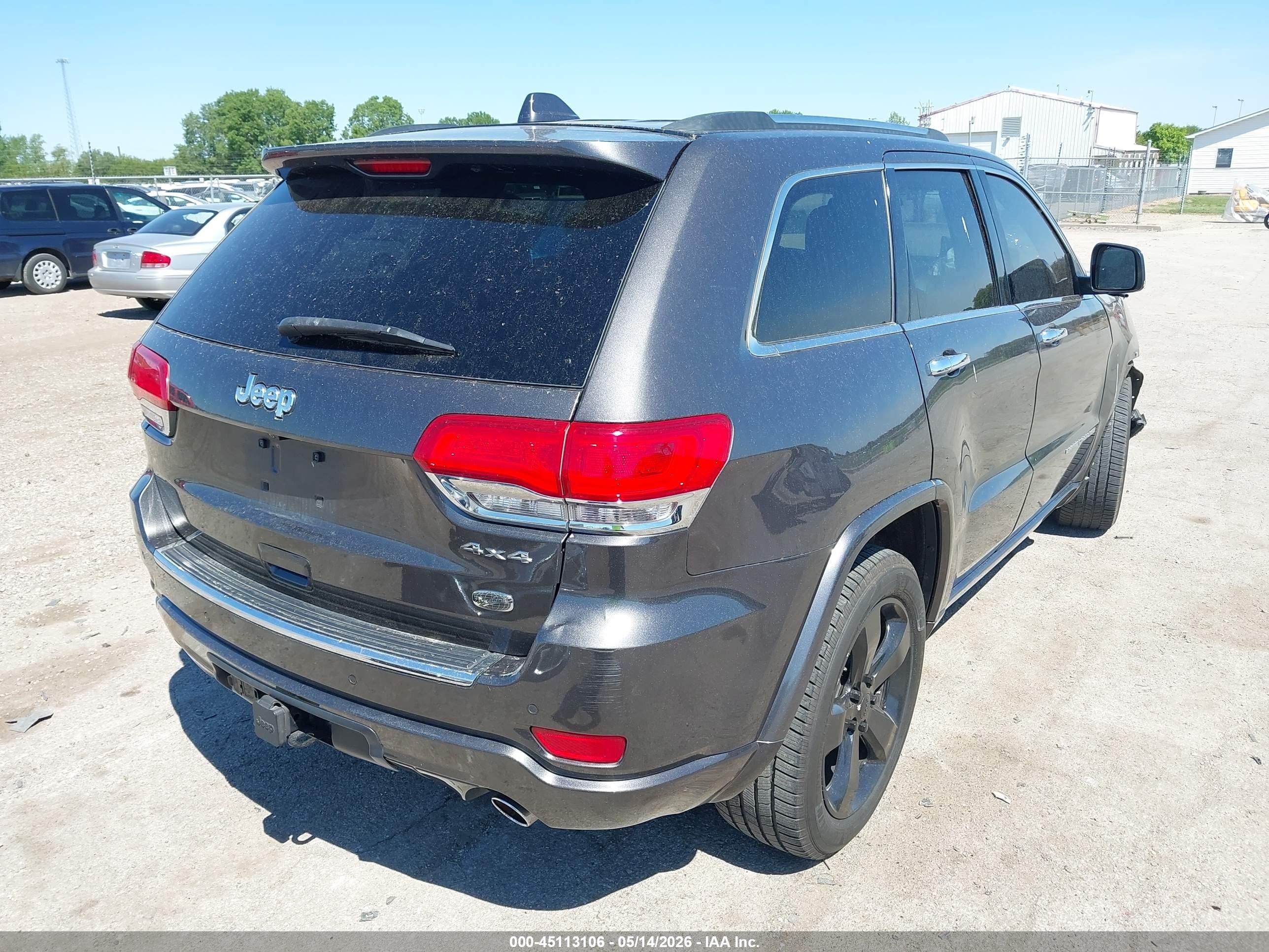 2014 Jeep Grand Cherokee Overland Gray vin: 1C4RJFCG0EC279293