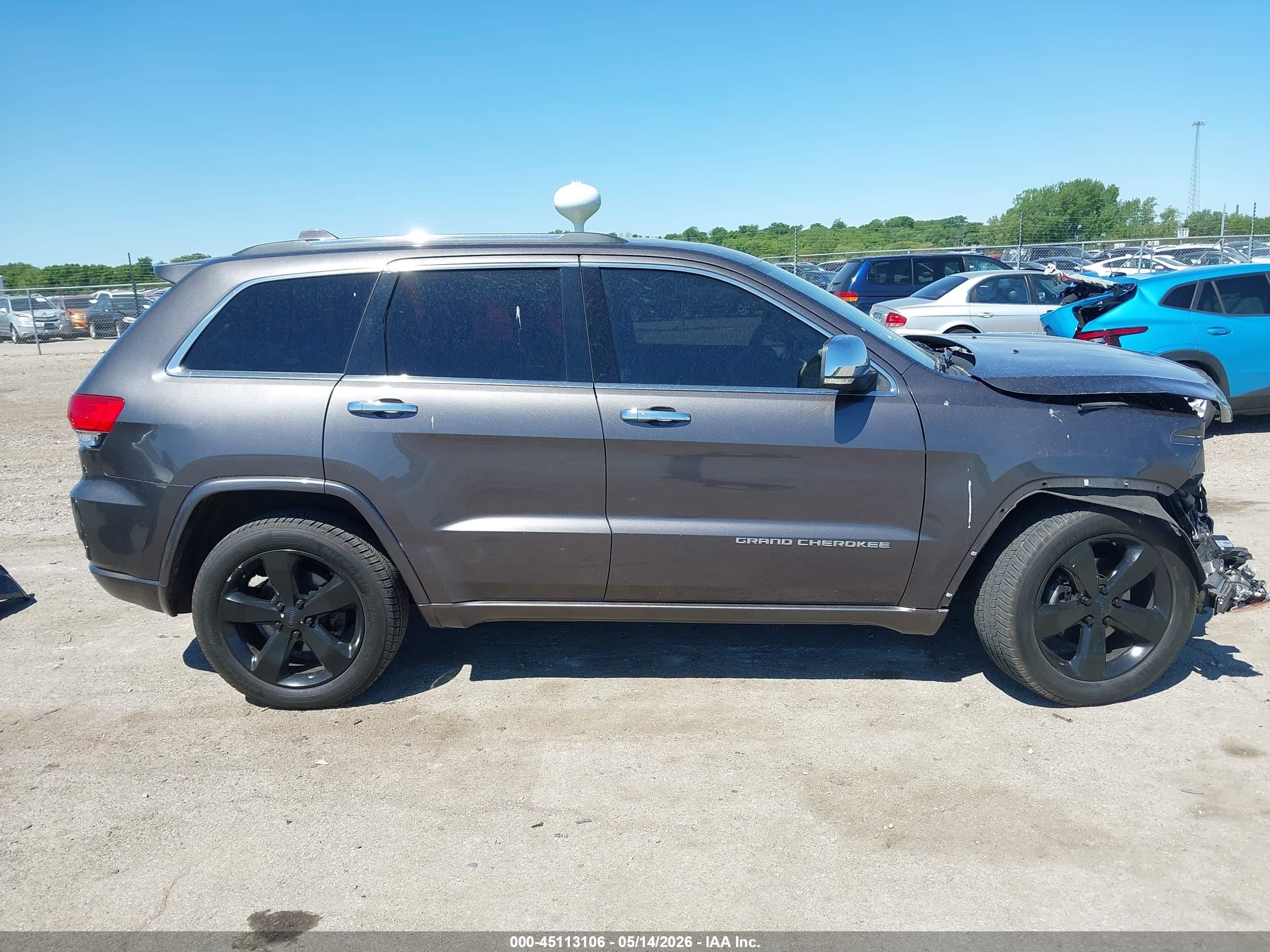 2014 Jeep Grand Cherokee Overland Gray vin: 1C4RJFCG0EC279293