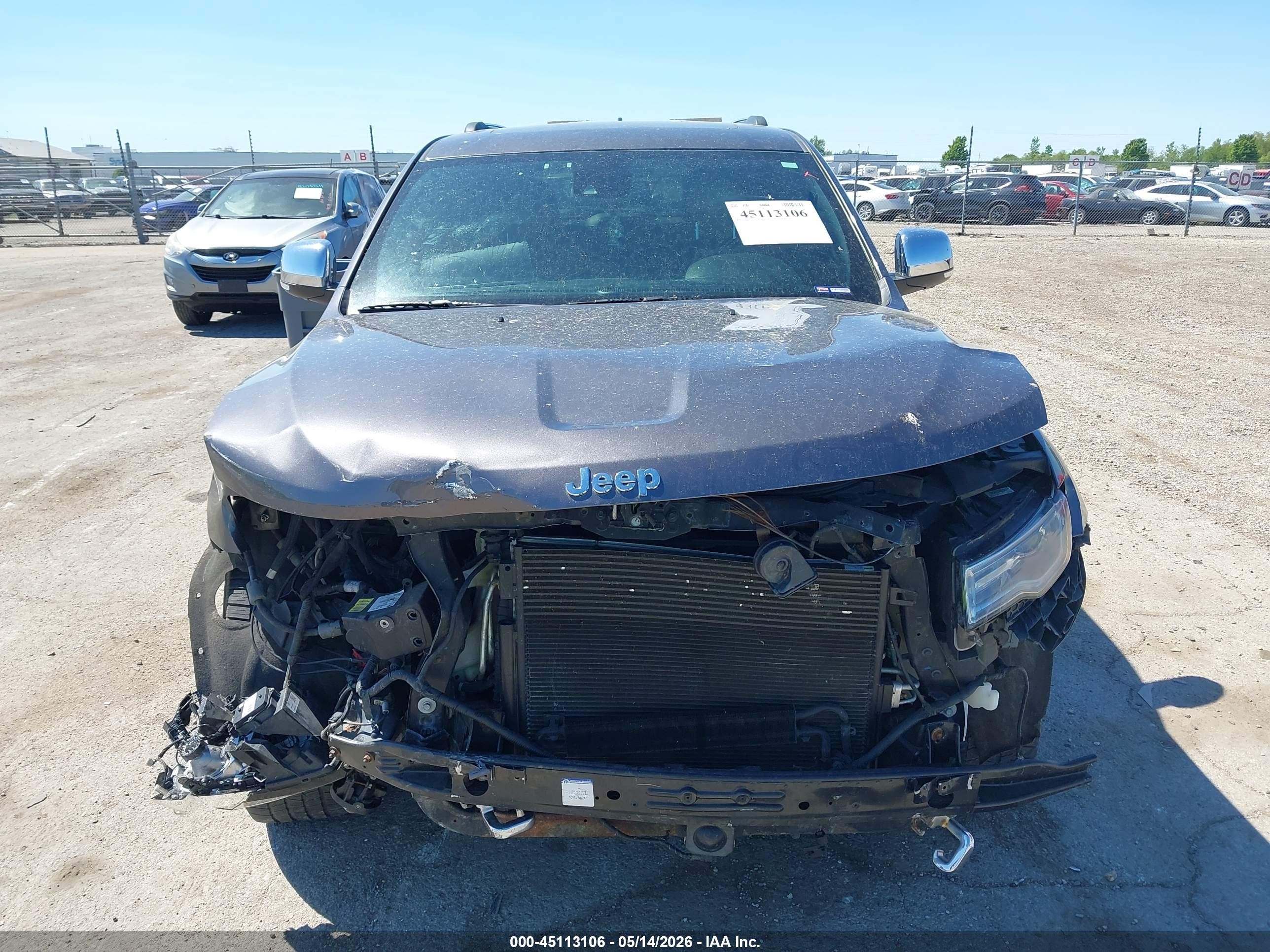 2014 Jeep Grand Cherokee Overland Gray vin: 1C4RJFCG0EC279293