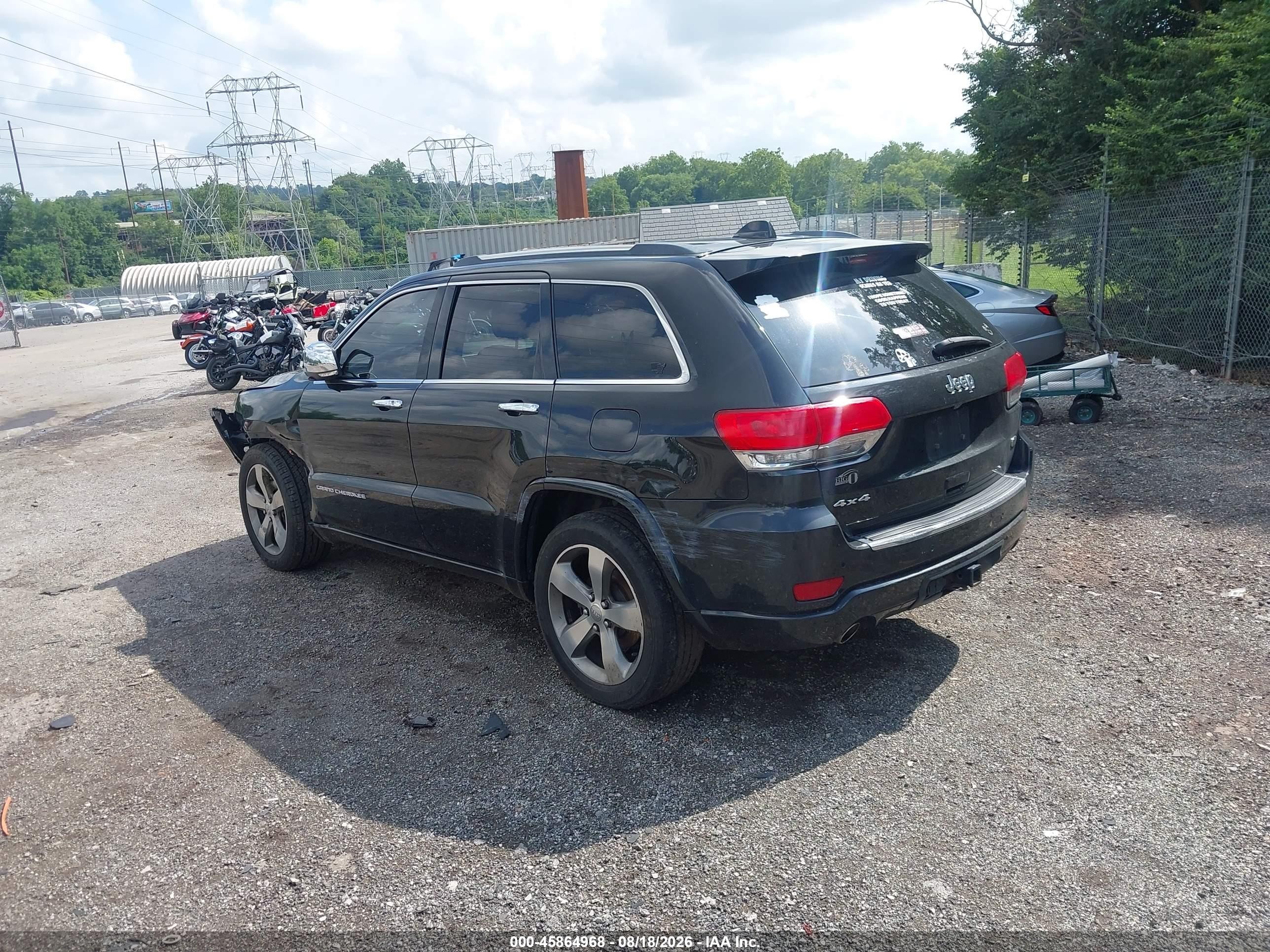 2014 Jeep Grand Cherokee Overland Gray vin: 1C4RJFCG0EC396288