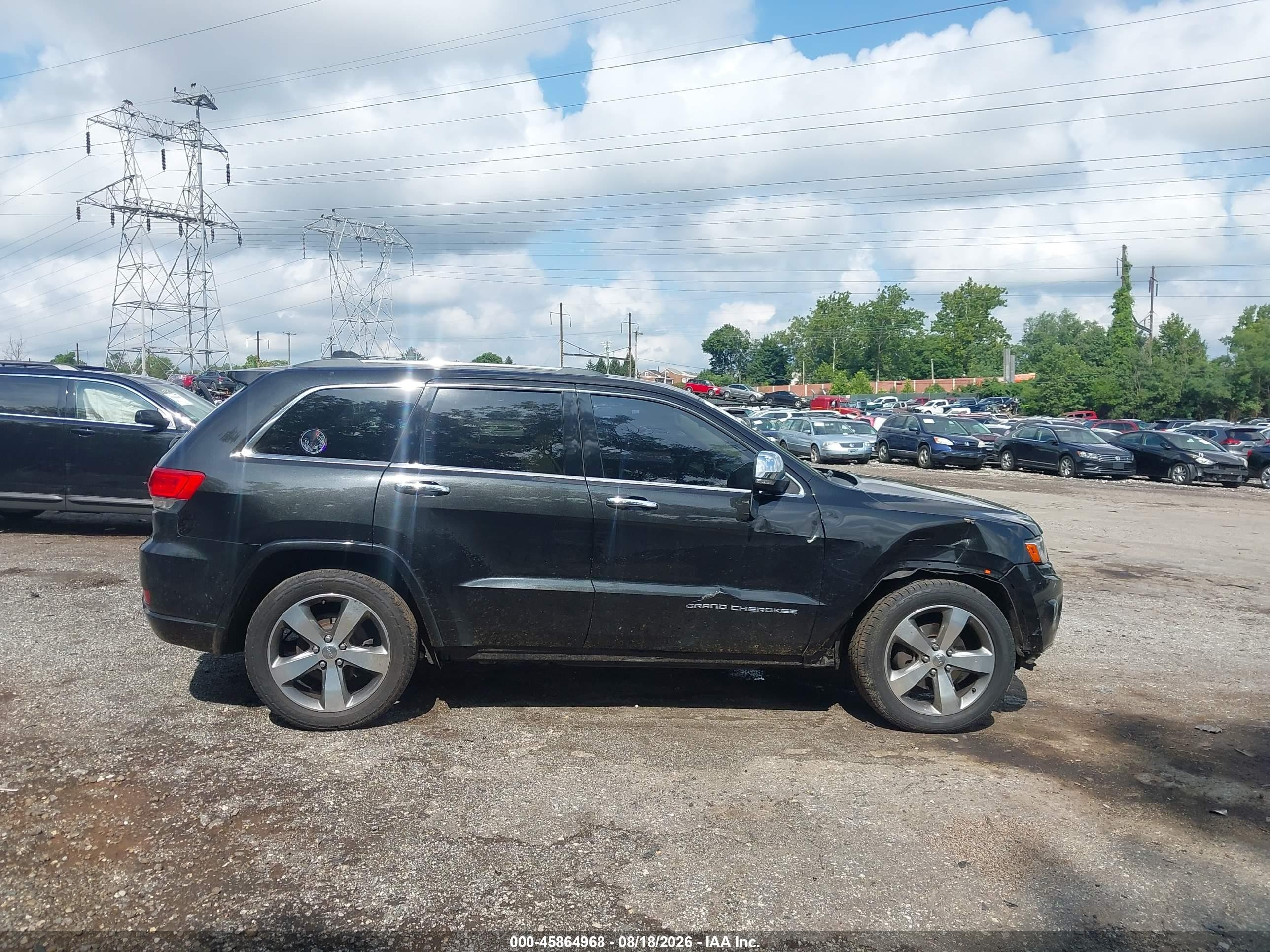 2014 Jeep Grand Cherokee Overland Gray vin: 1C4RJFCG0EC396288
