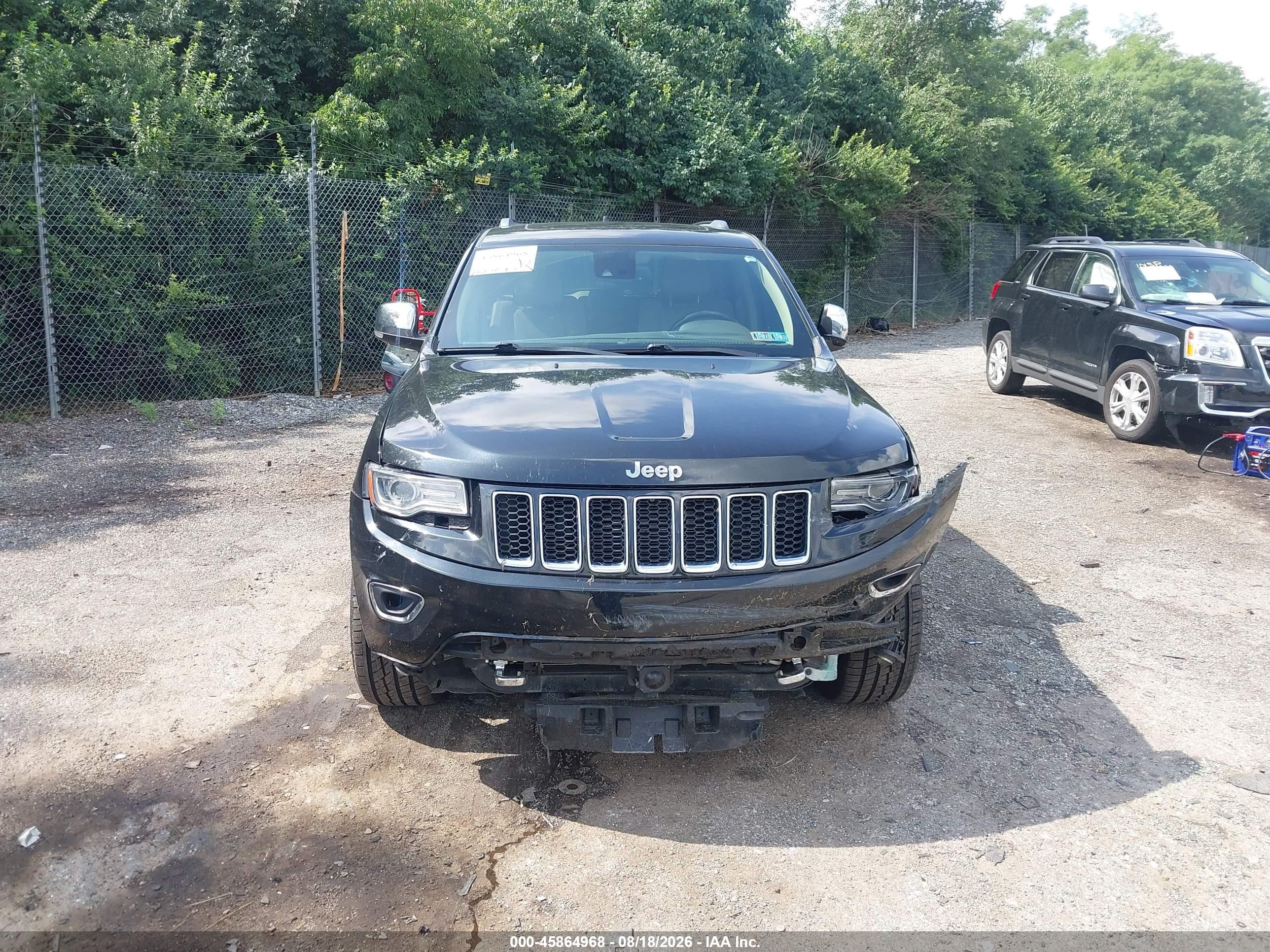 2014 Jeep Grand Cherokee Overland Gray vin: 1C4RJFCG0EC396288