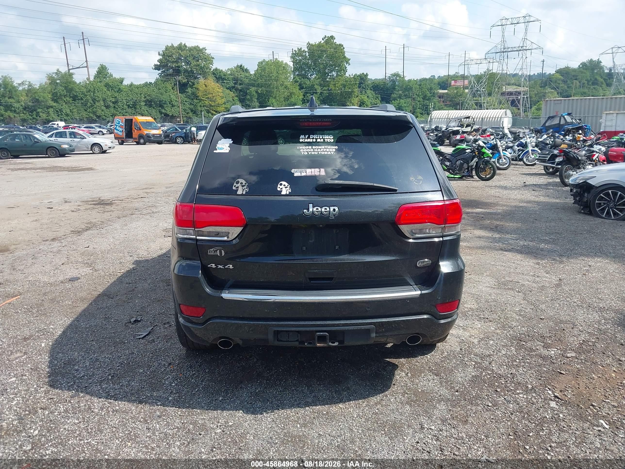 2014 Jeep Grand Cherokee Overland Gray vin: 1C4RJFCG0EC396288