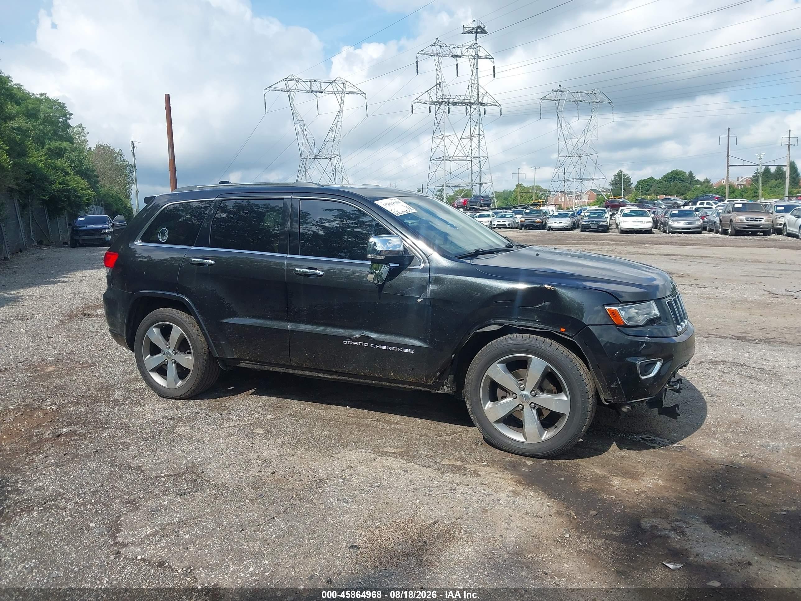 2014 Jeep Grand Cherokee Overland Gray vin: 1C4RJFCG0EC396288
