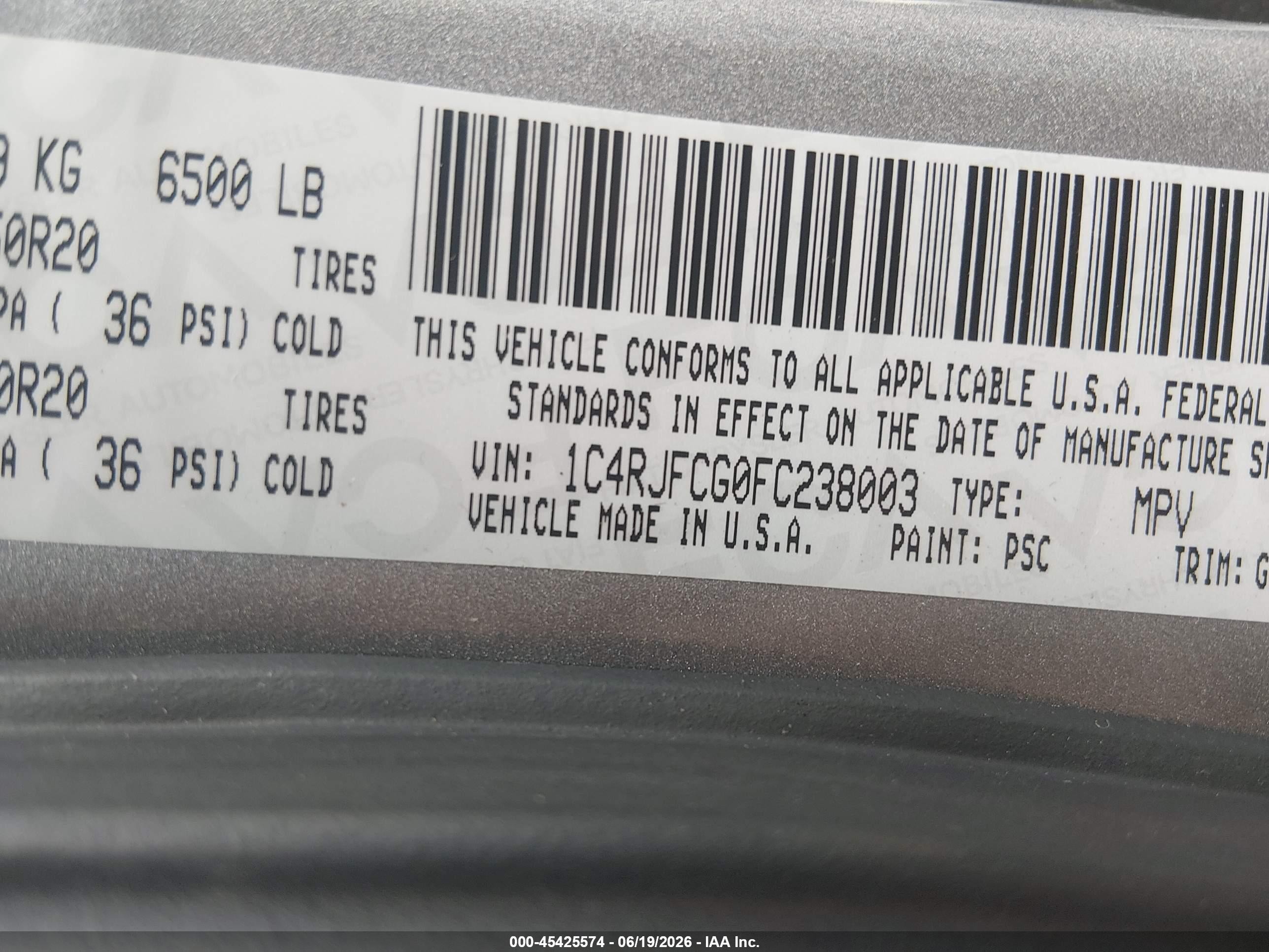 2015 Jeep Grand Cherokee Overland Silver vin: 1C4RJFCG0FC238003