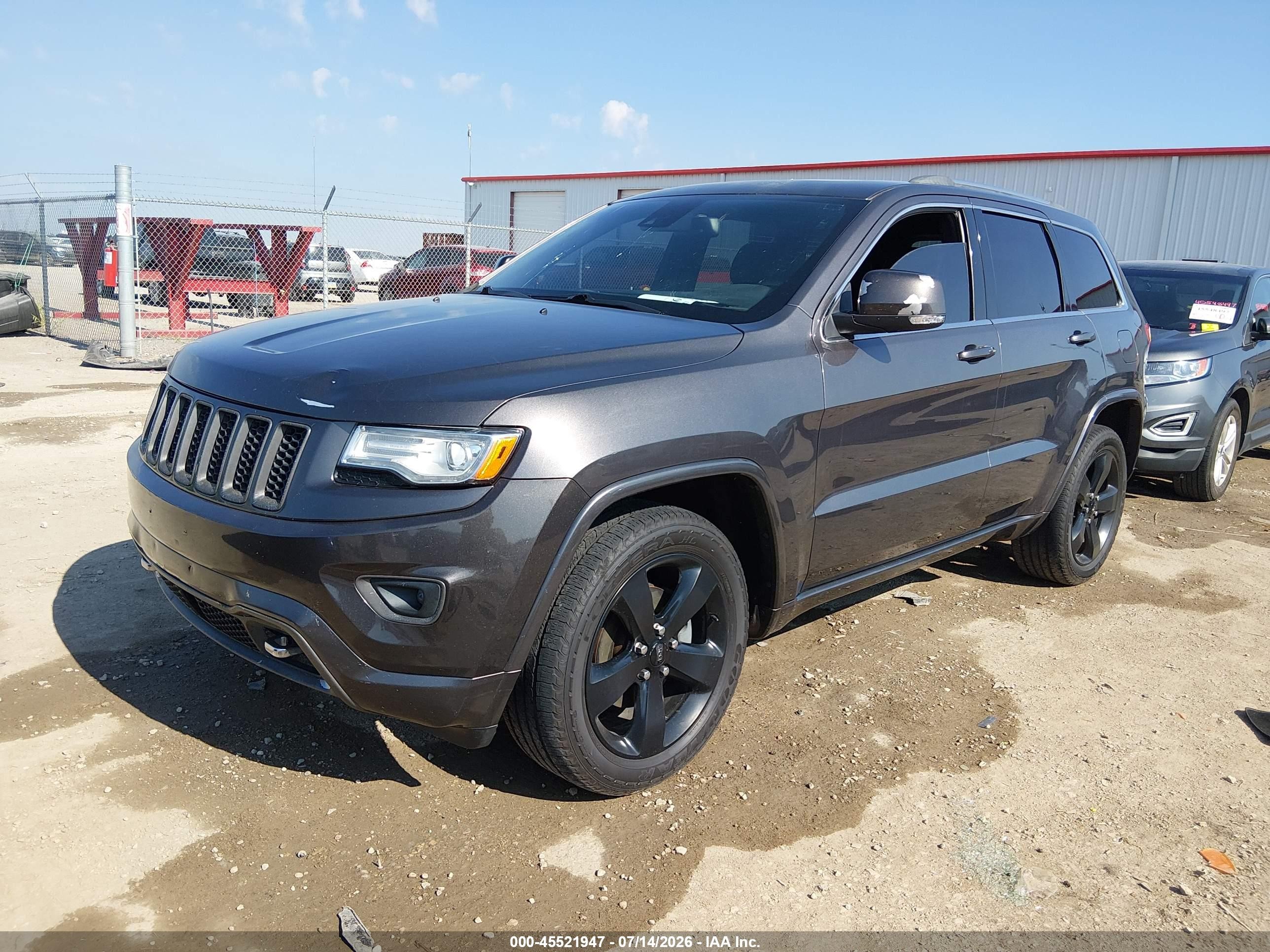 2015 Jeep Grand Cherokee Overland Gray vin: 1C4RJFCG0FC679548
