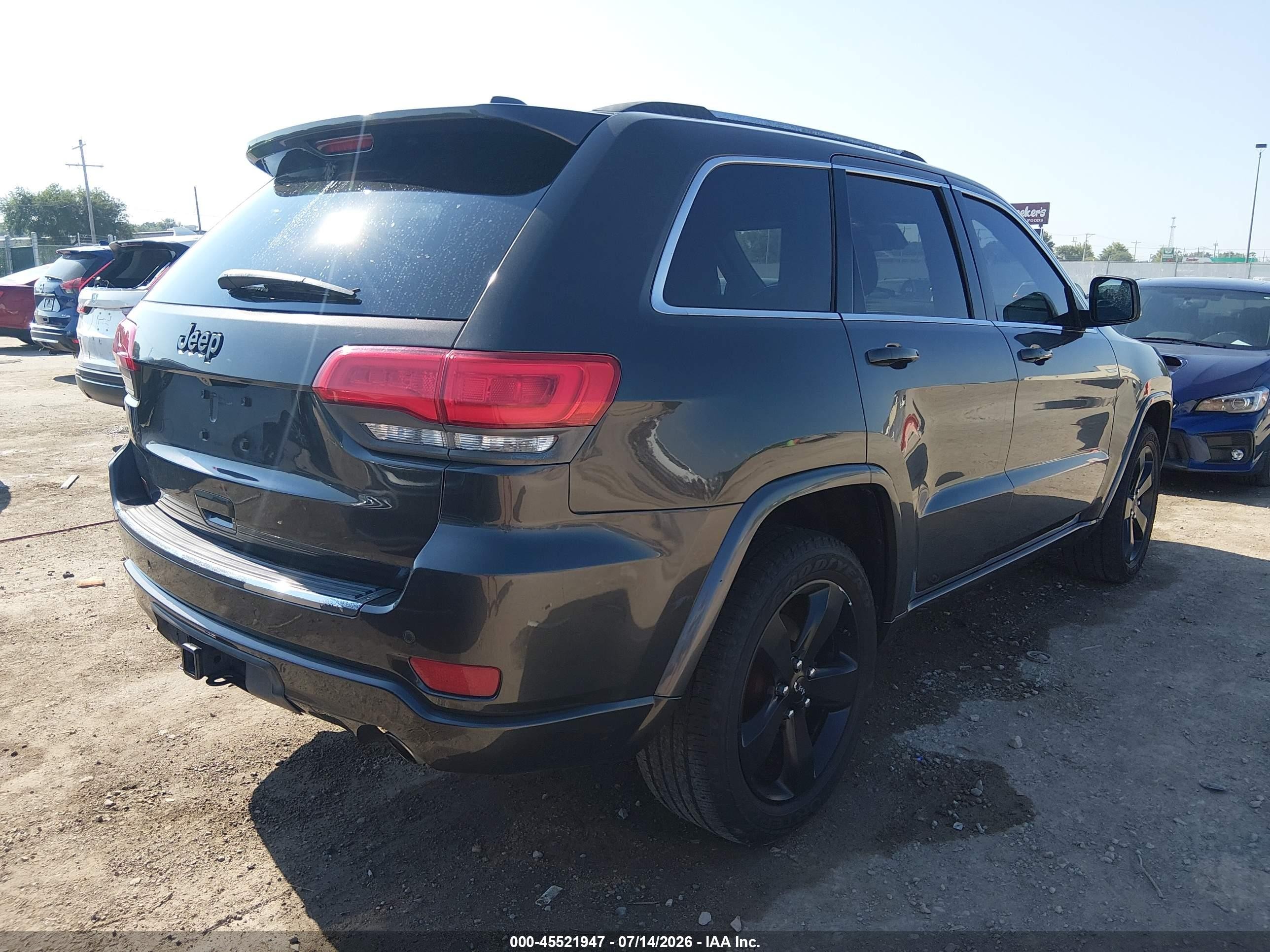 2015 Jeep Grand Cherokee Overland Gray vin: 1C4RJFCG0FC679548