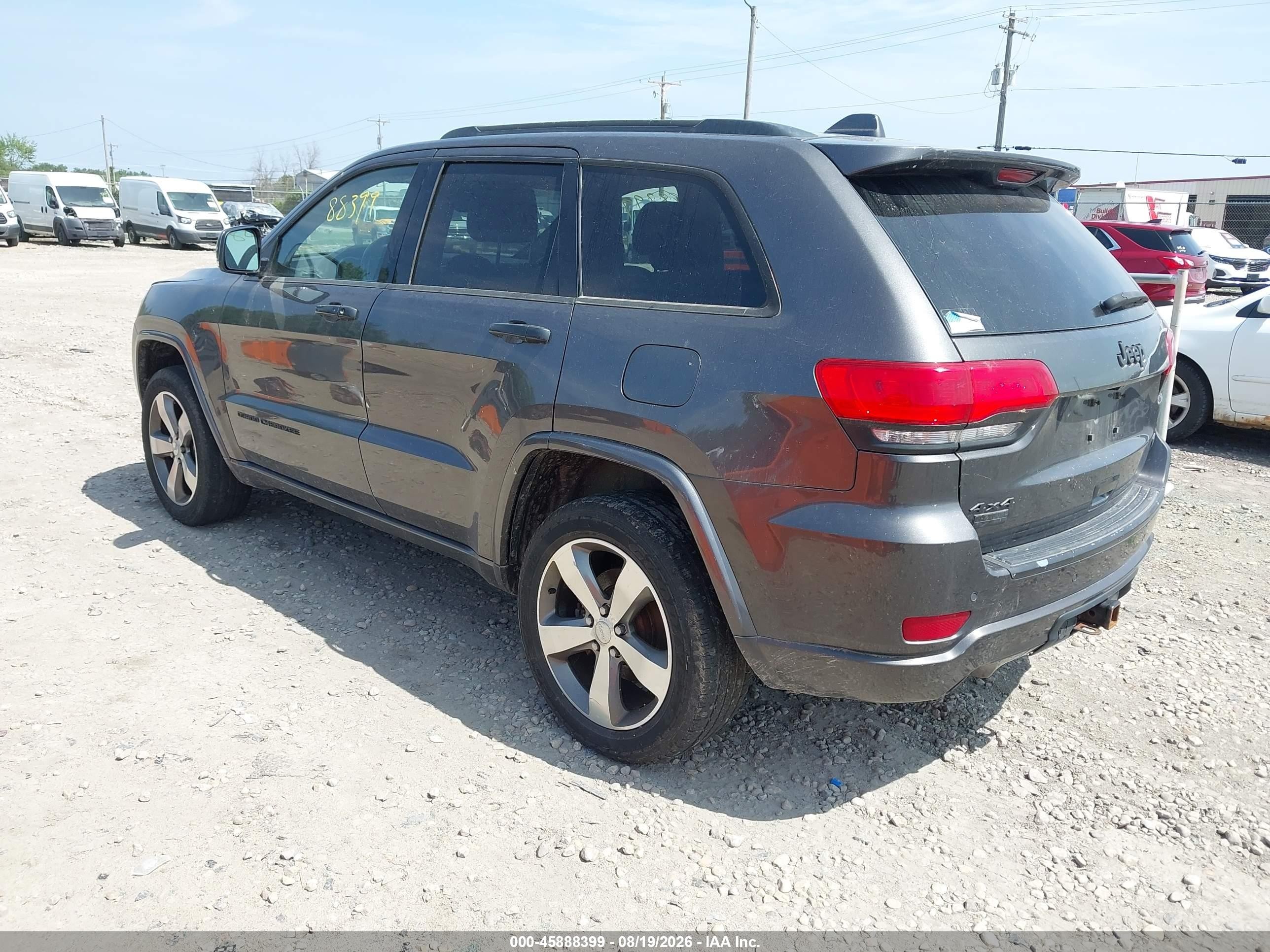 2015 Jeep Grand Cherokee Overland Gray vin: 1C4RJFCG0FC704741