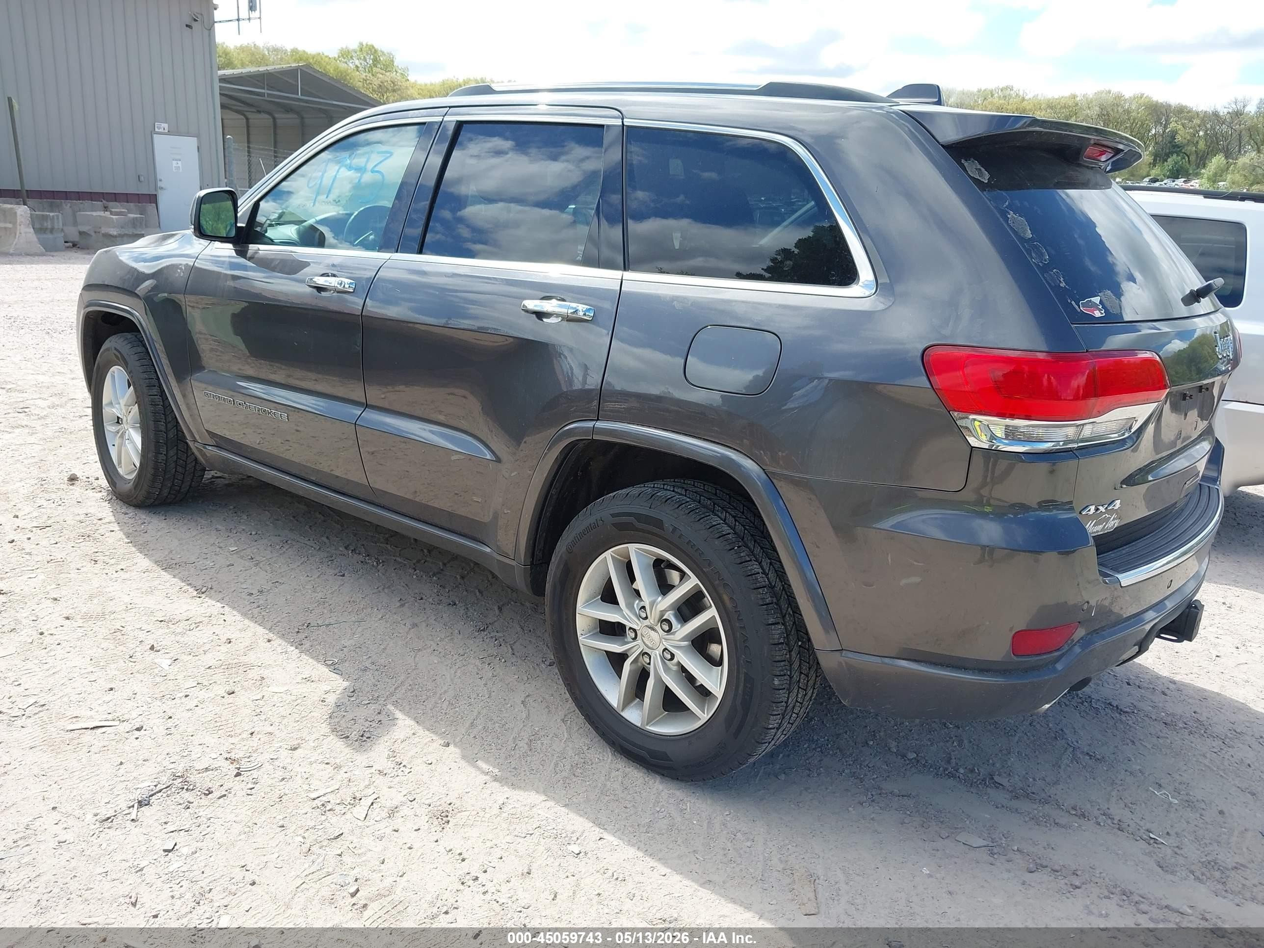 2017 Jeep Grand Cherokee Overland 4x4 Gray vin: 1C4RJFCG0HC680203