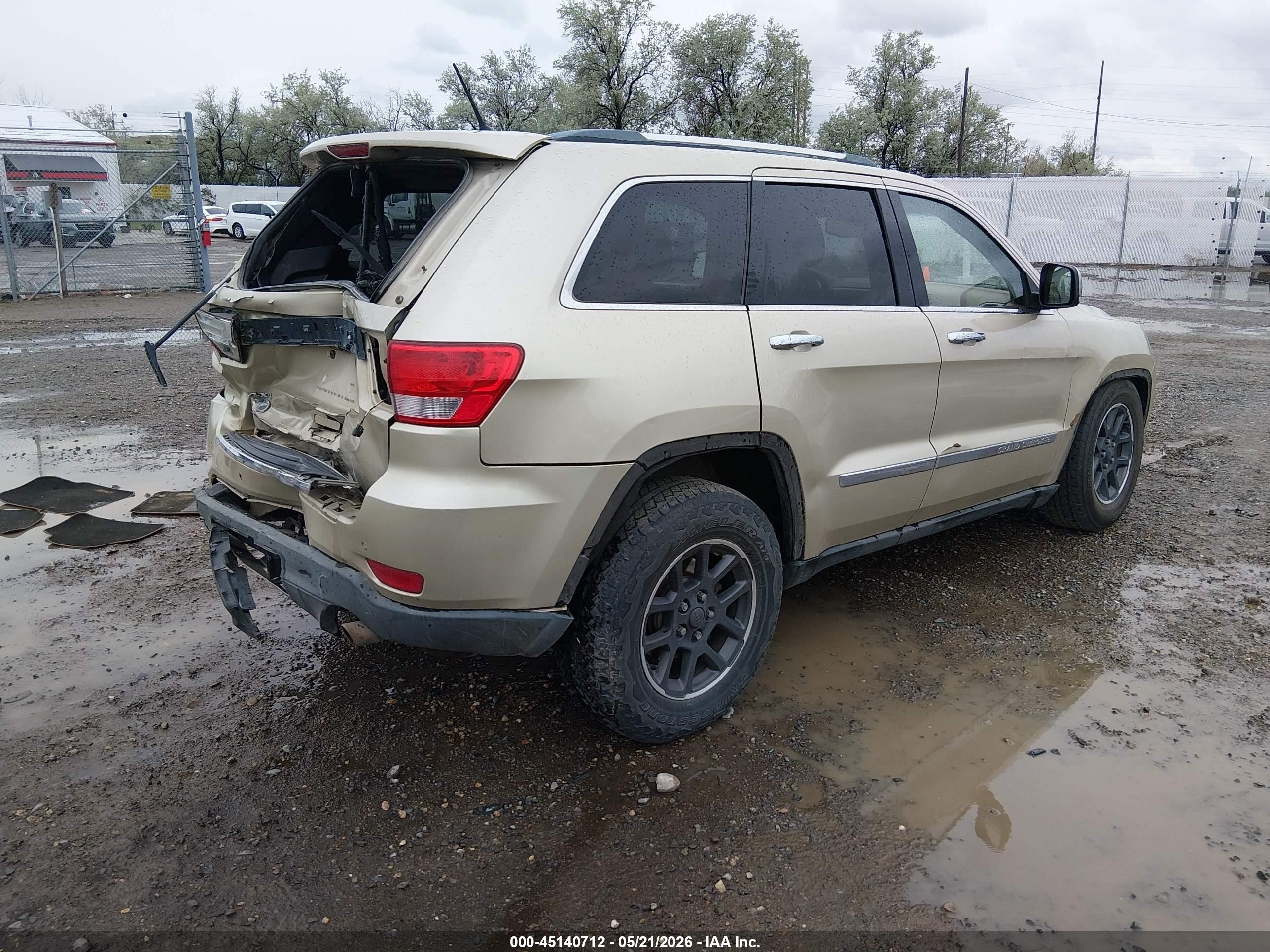 2012 Jeep Grand Cherokee Overland Желто-коричневый vin: 1C4RJFCG1CC105312