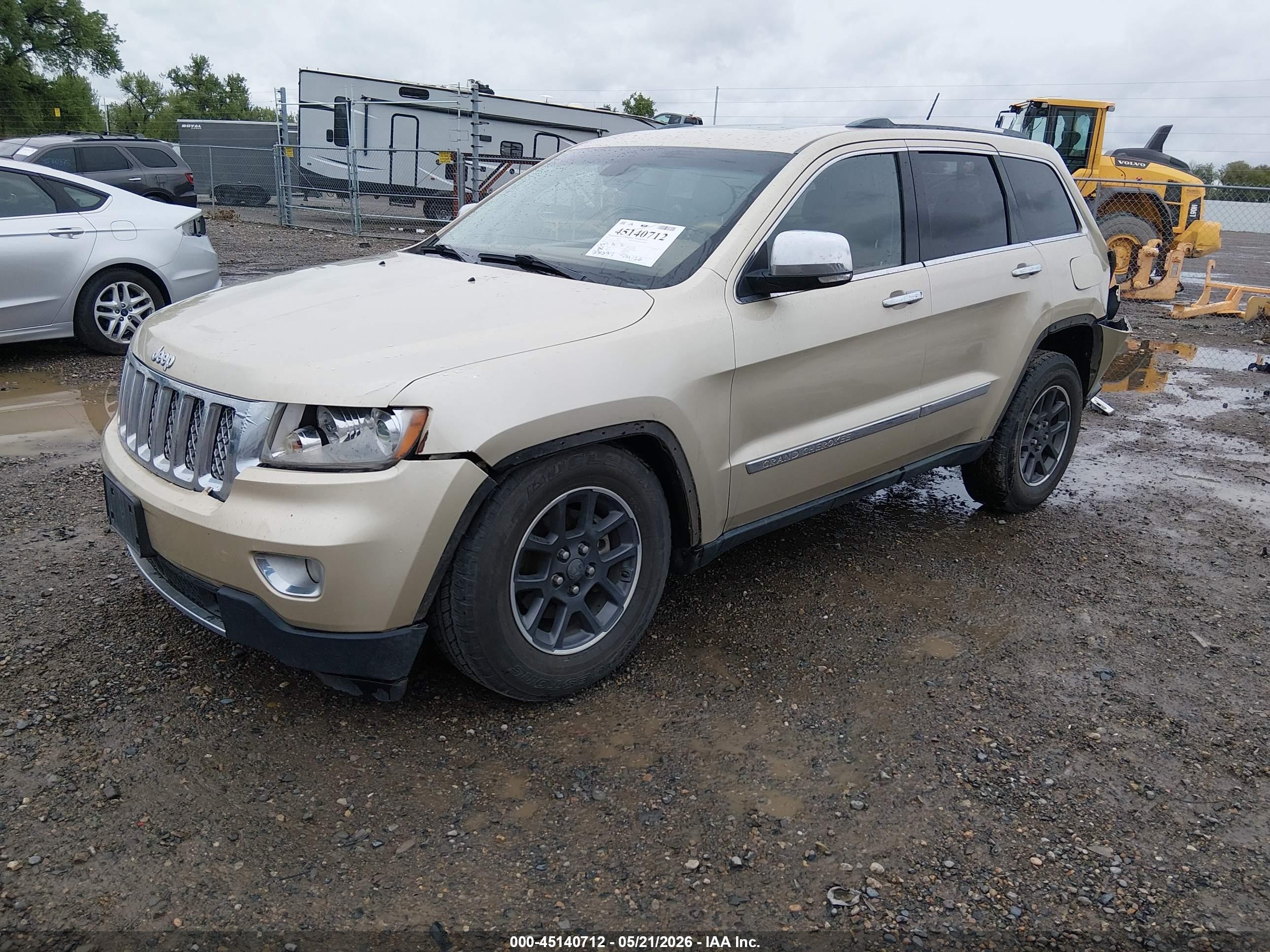2012 Jeep Grand Cherokee Overland Желто-коричневый vin: 1C4RJFCG1CC105312