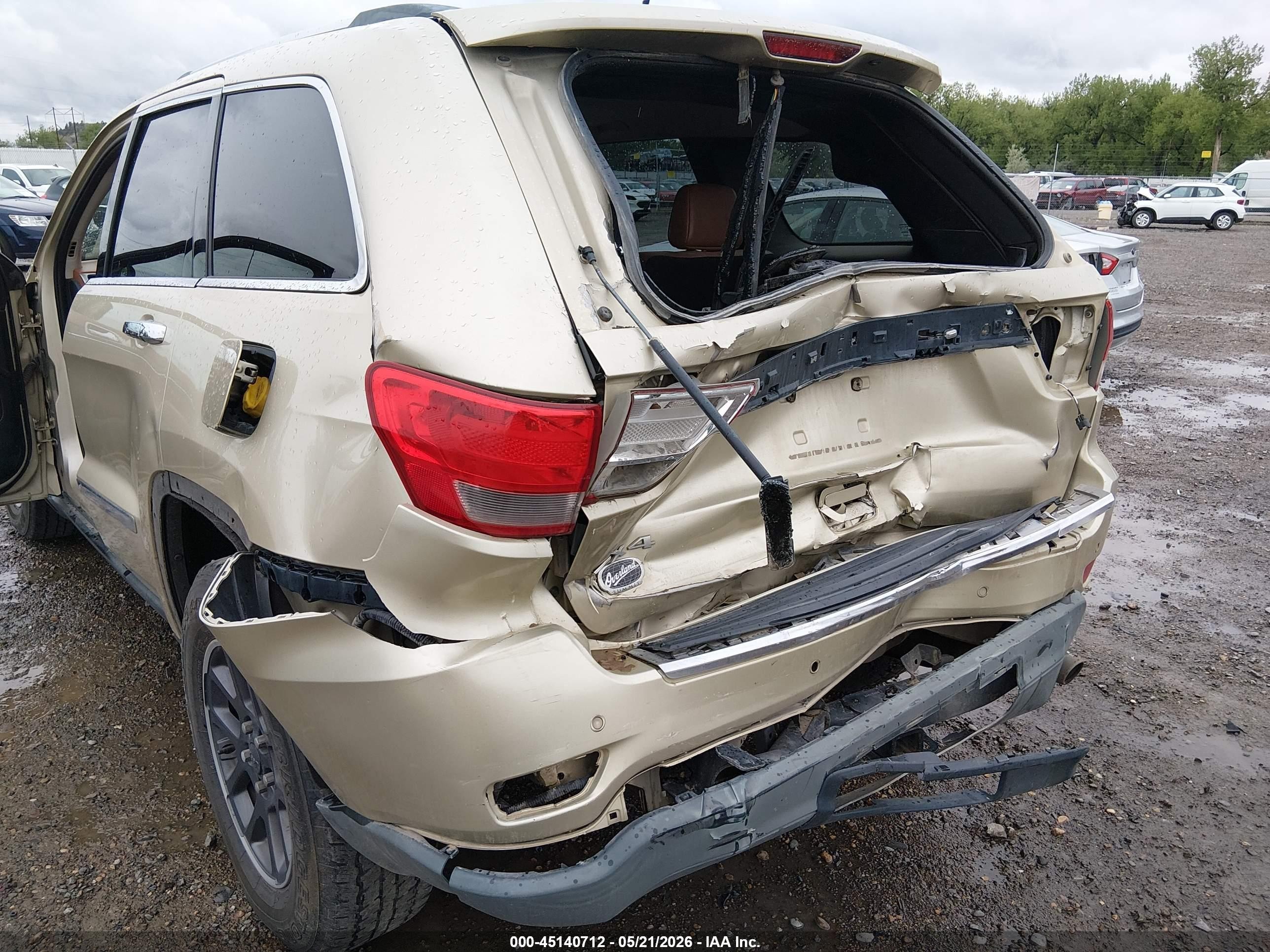 2012 Jeep Grand Cherokee Overland Желто-коричневый vin: 1C4RJFCG1CC105312