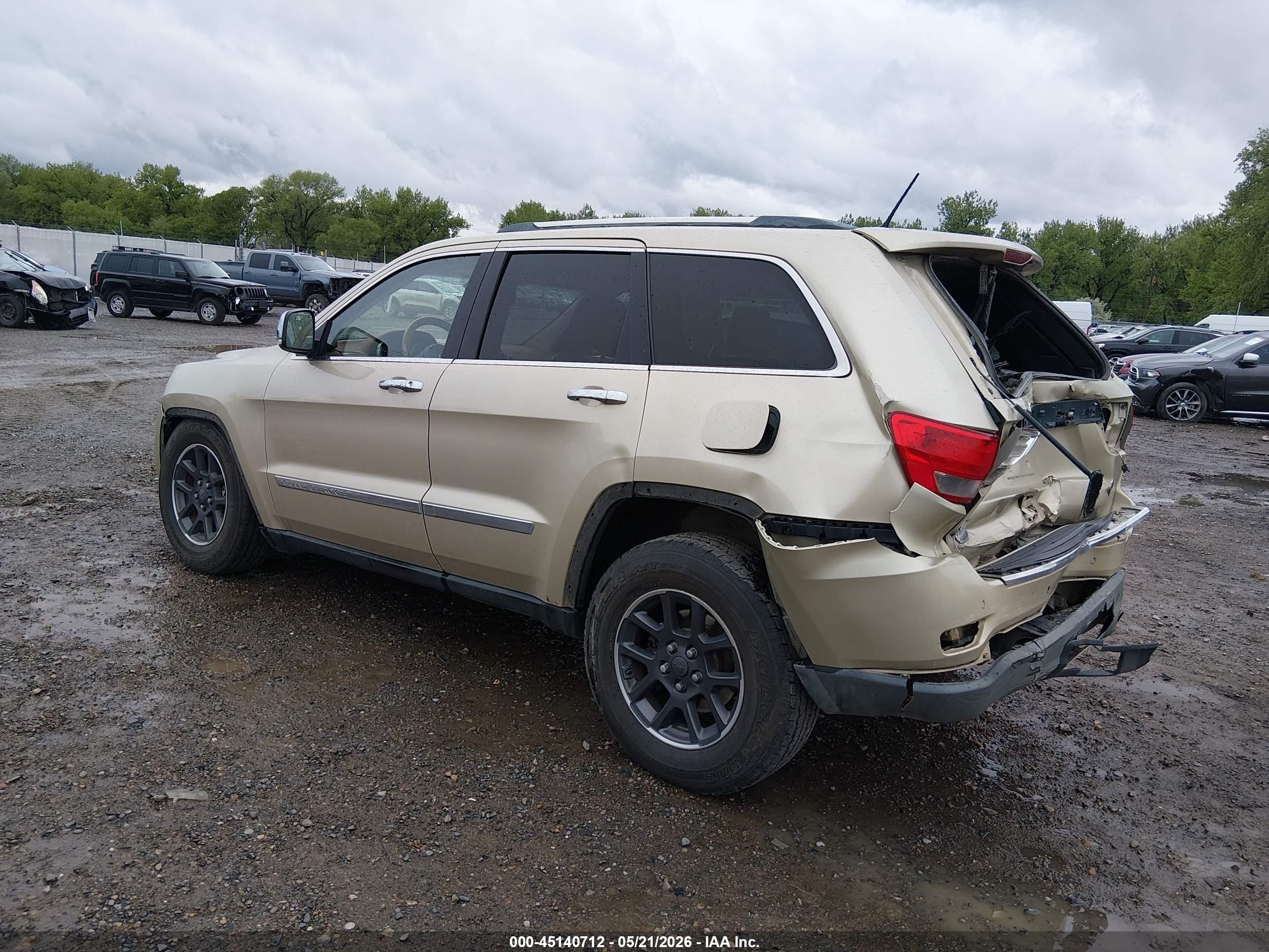 2012 Jeep Grand Cherokee Overland Желто-коричневый vin: 1C4RJFCG1CC105312