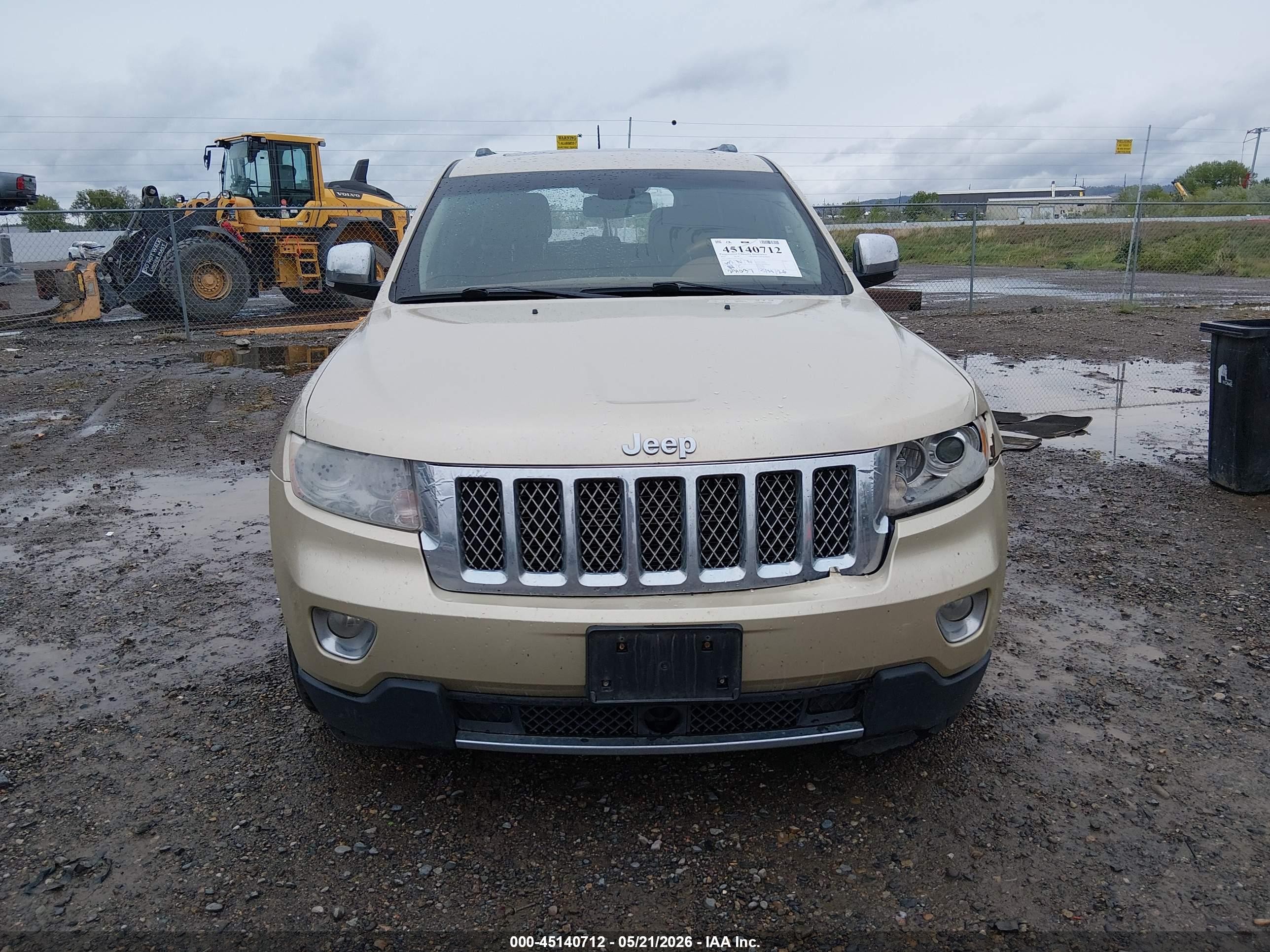 2012 Jeep Grand Cherokee Overland Желто-коричневый vin: 1C4RJFCG1CC105312