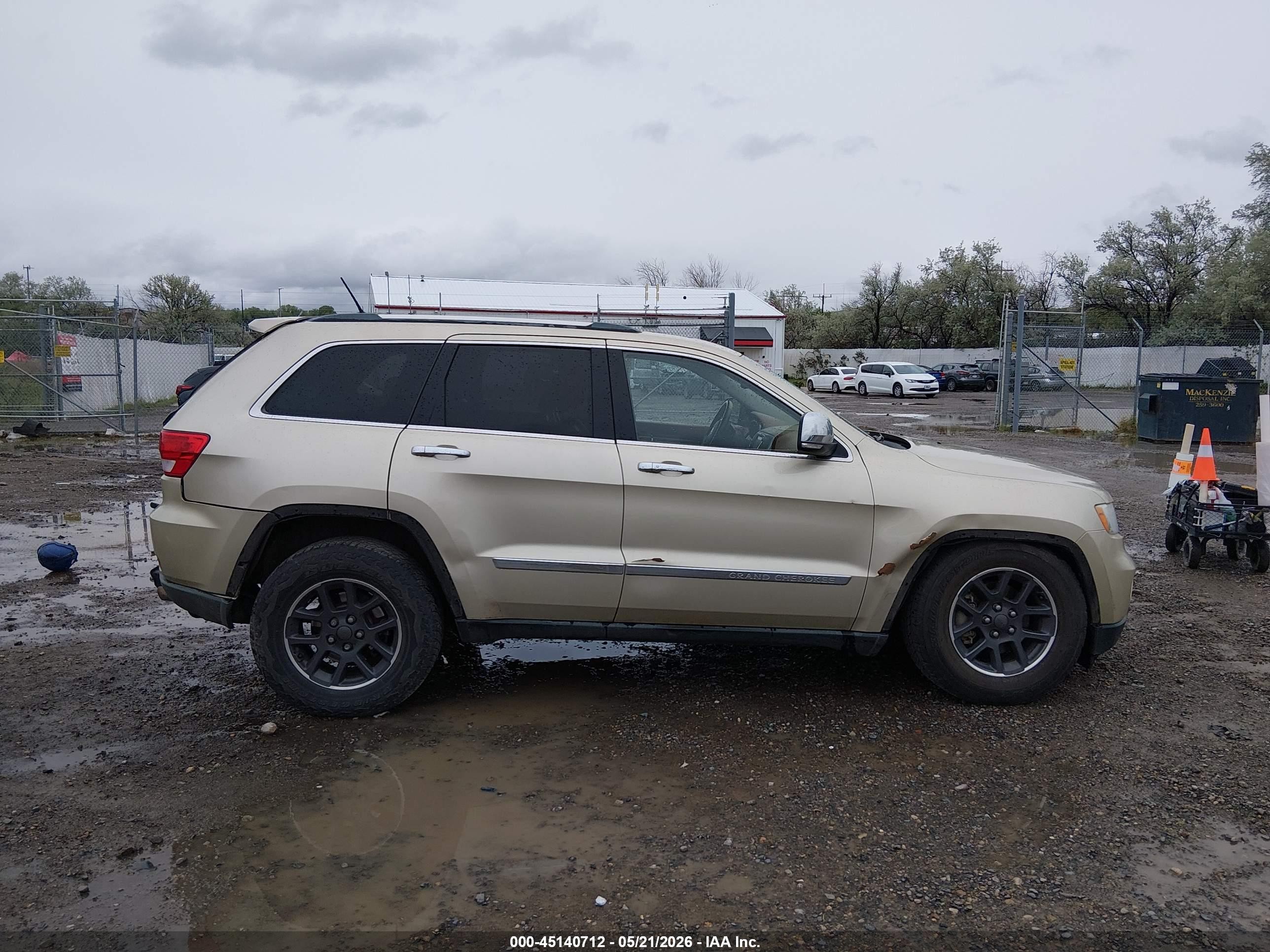 2012 Jeep Grand Cherokee Overland Желто-коричневый vin: 1C4RJFCG1CC105312