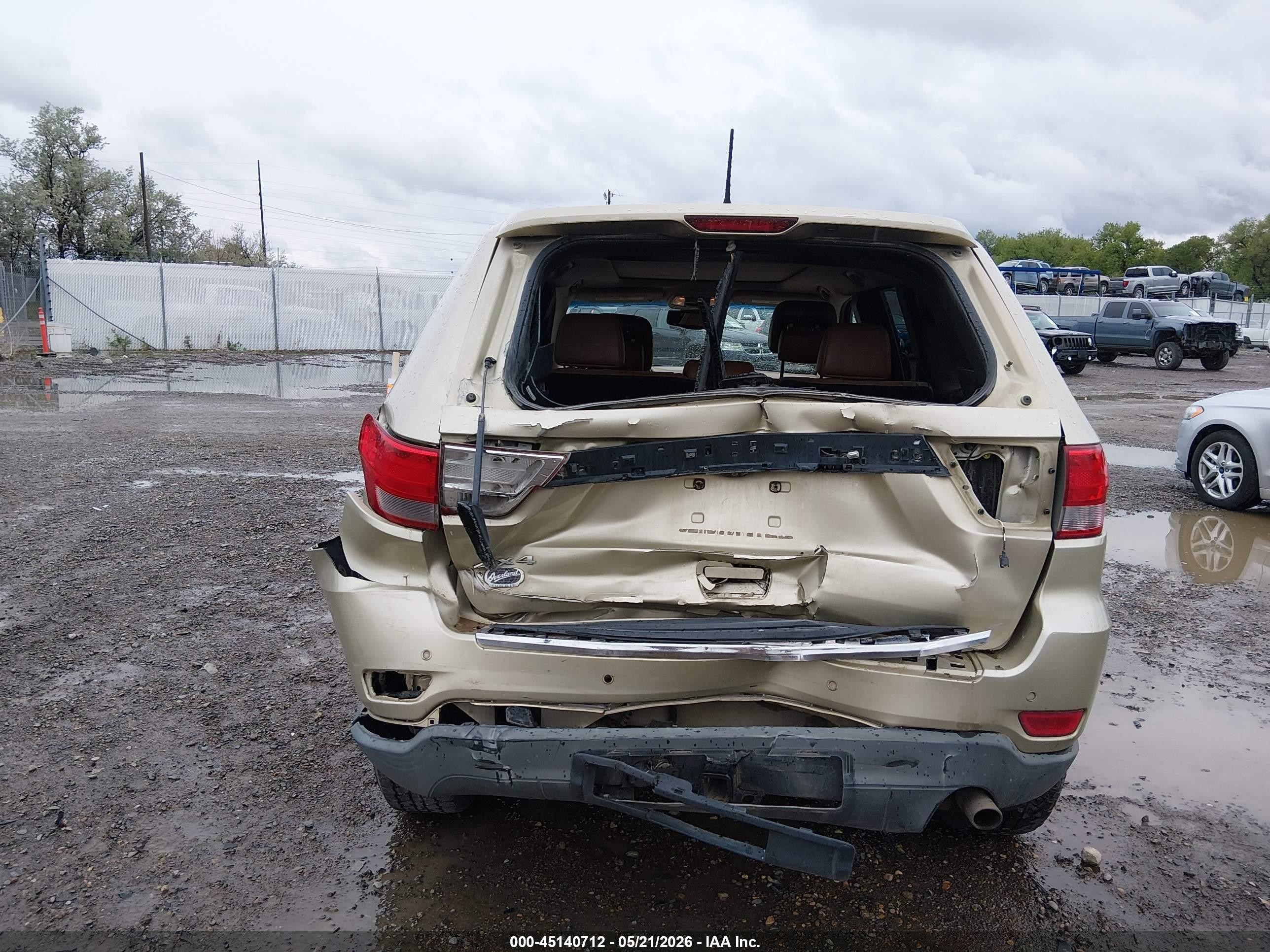 2012 Jeep Grand Cherokee Overland Желто-коричневый vin: 1C4RJFCG1CC105312