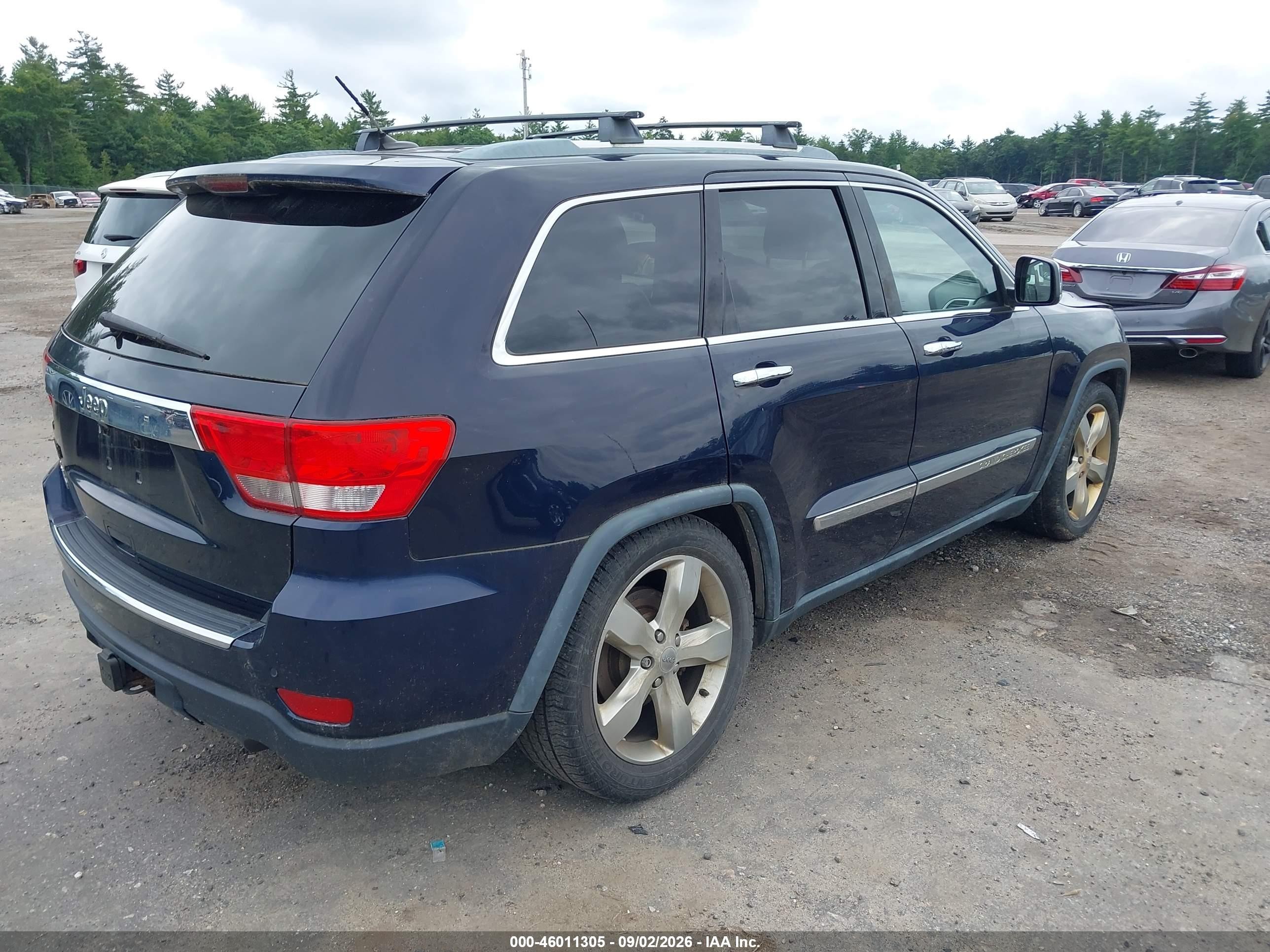 2012 Jeep Grand Cherokee Overland Blue vin: 1C4RJFCG1CC220704