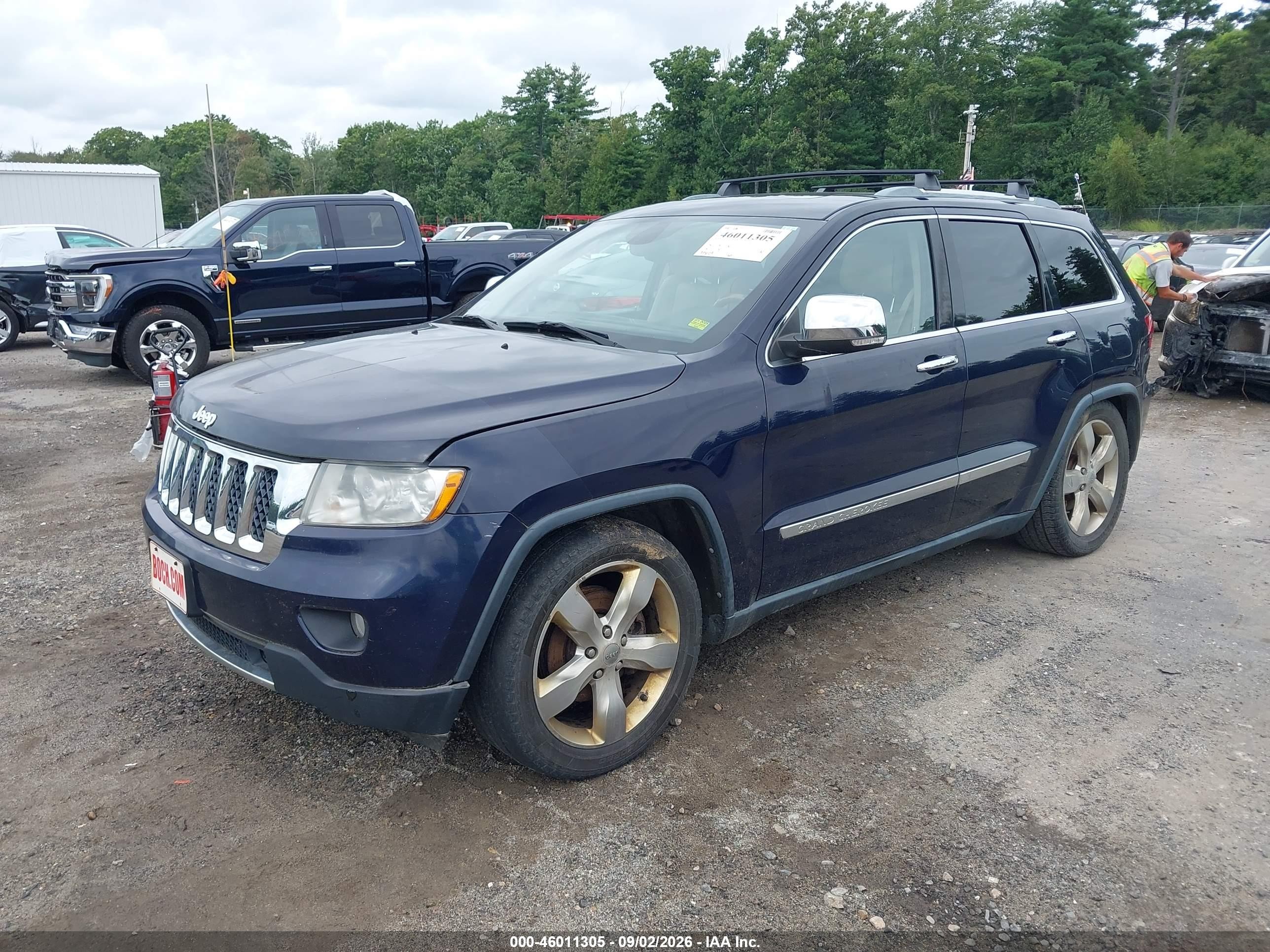 2012 Jeep Grand Cherokee Overland Blue vin: 1C4RJFCG1CC220704
