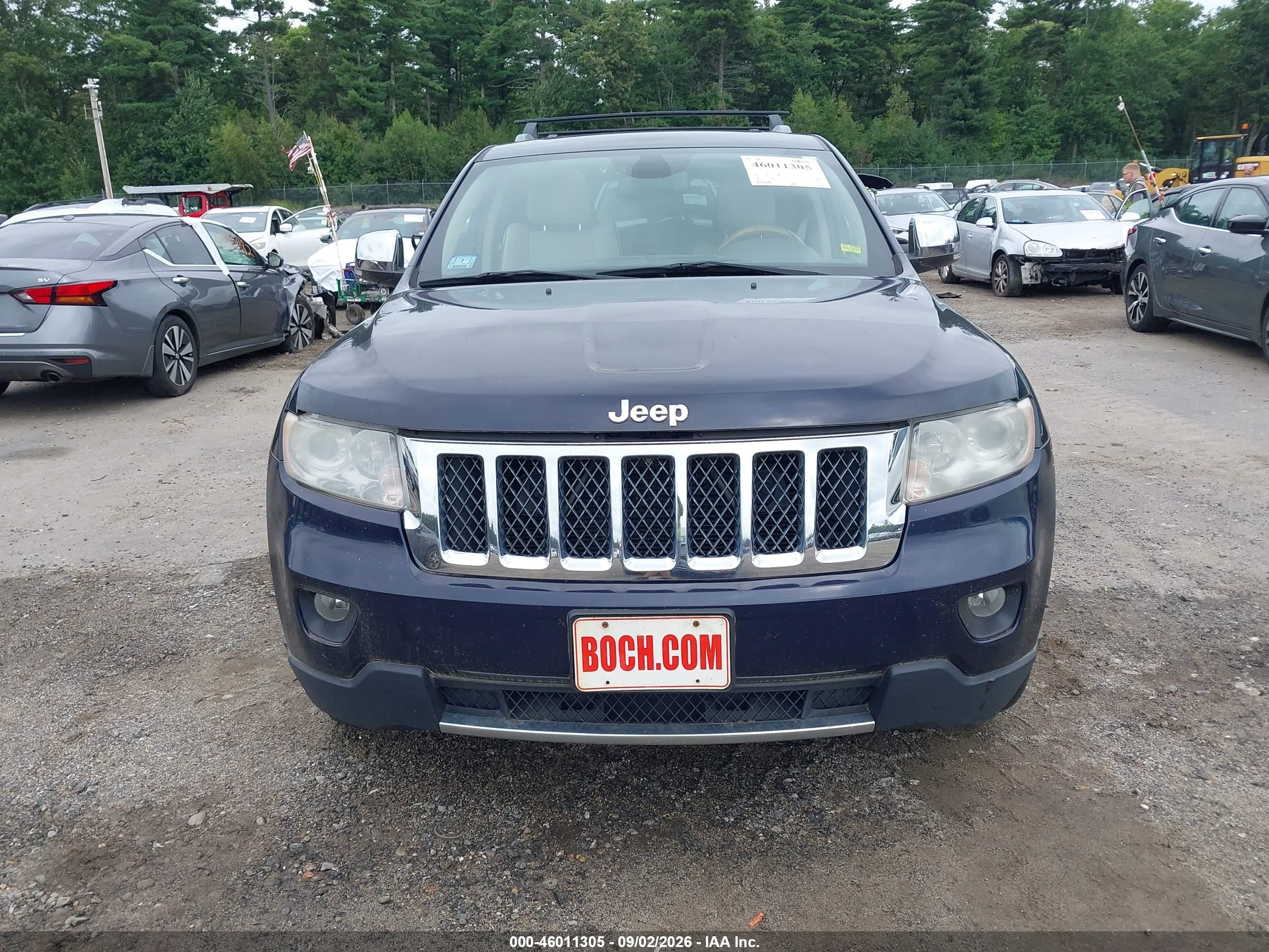 2012 Jeep Grand Cherokee Overland Blue vin: 1C4RJFCG1CC220704