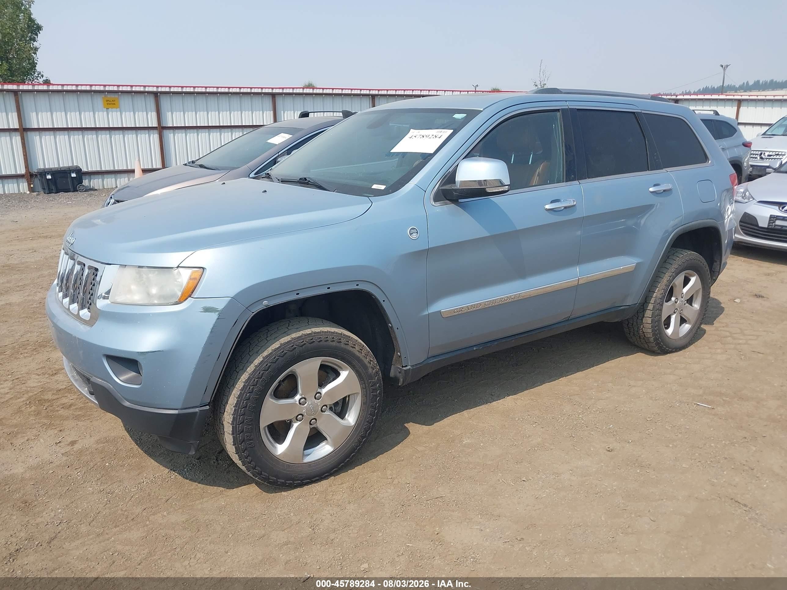 2012 Jeep Grand Cherokee Overland Blue vin: 1C4RJFCG1CC346402