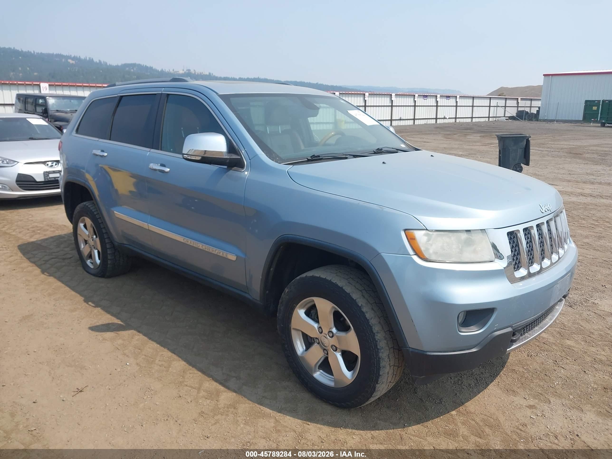 2012 Jeep Grand Cherokee Overland Blue vin: 1C4RJFCG1CC346402