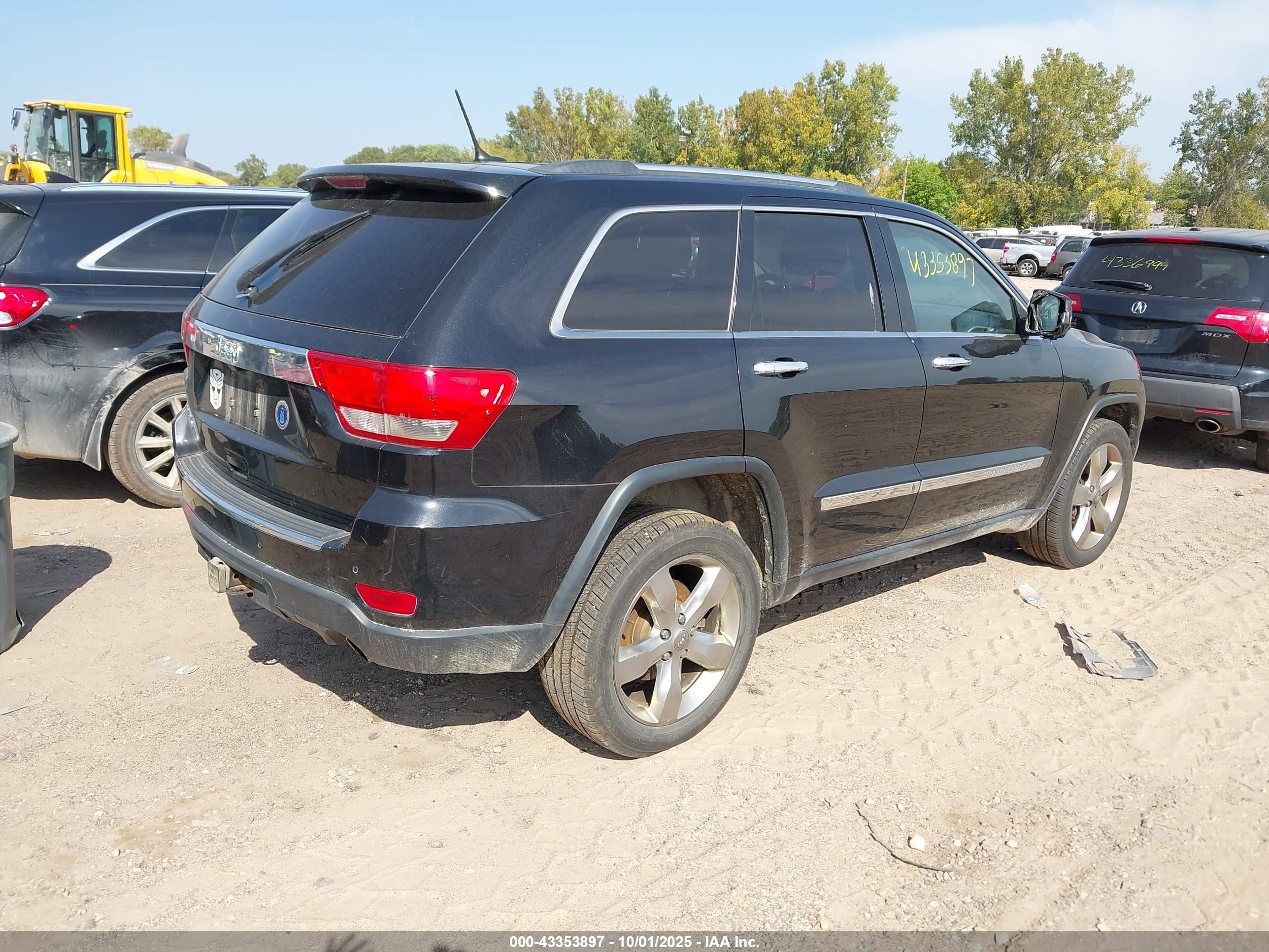 2013 Jeep Grand Cherokee Overland Black vin: 1C4RJFCG1DC599463