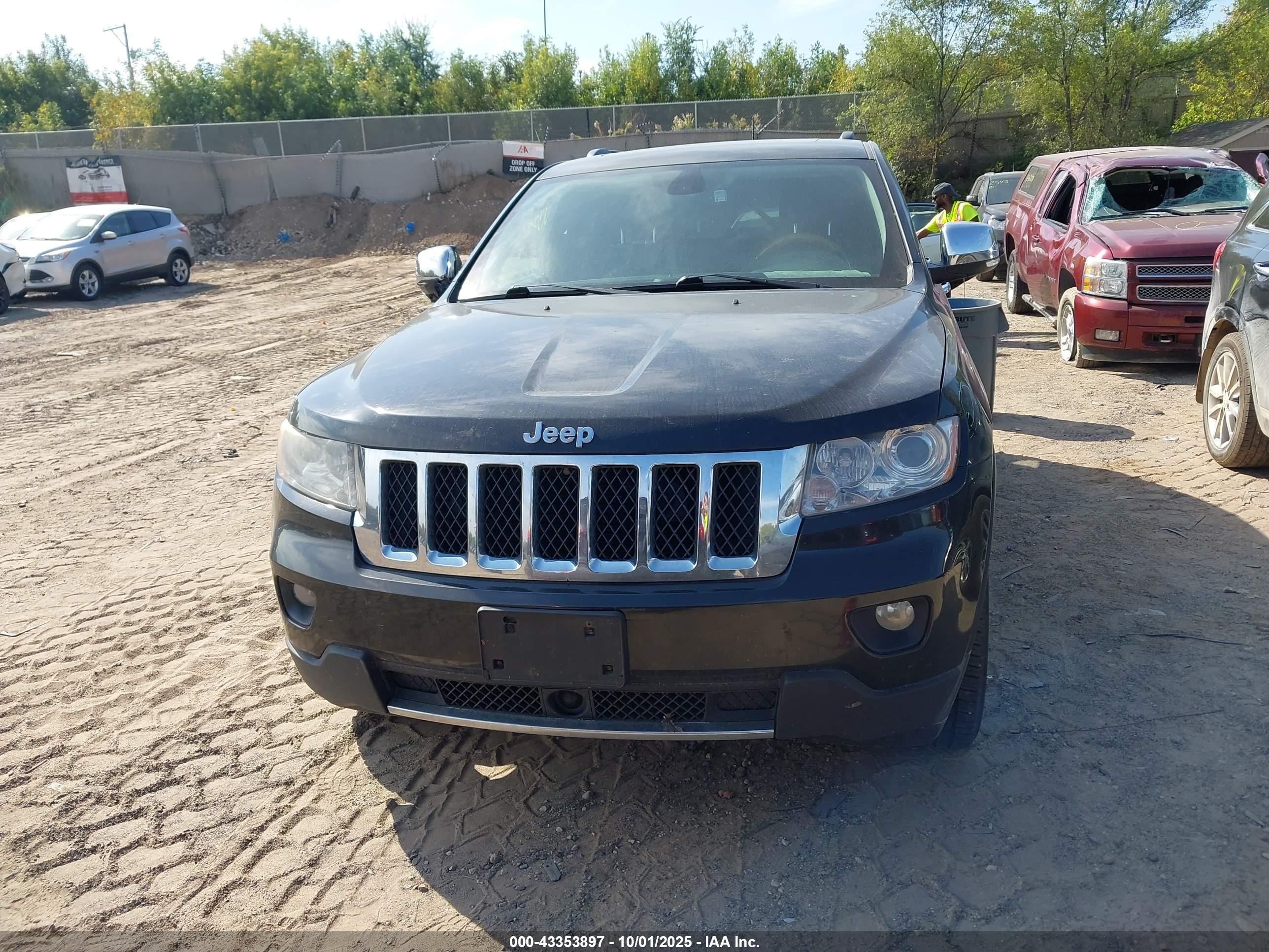 2013 Jeep Grand Cherokee Overland Black vin: 1C4RJFCG1DC599463