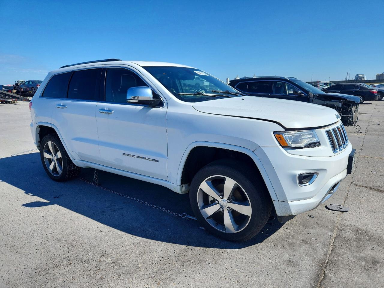 2014 Jeep Grand Cherokee Overland White vin: 1C4RJFCG1EC498456