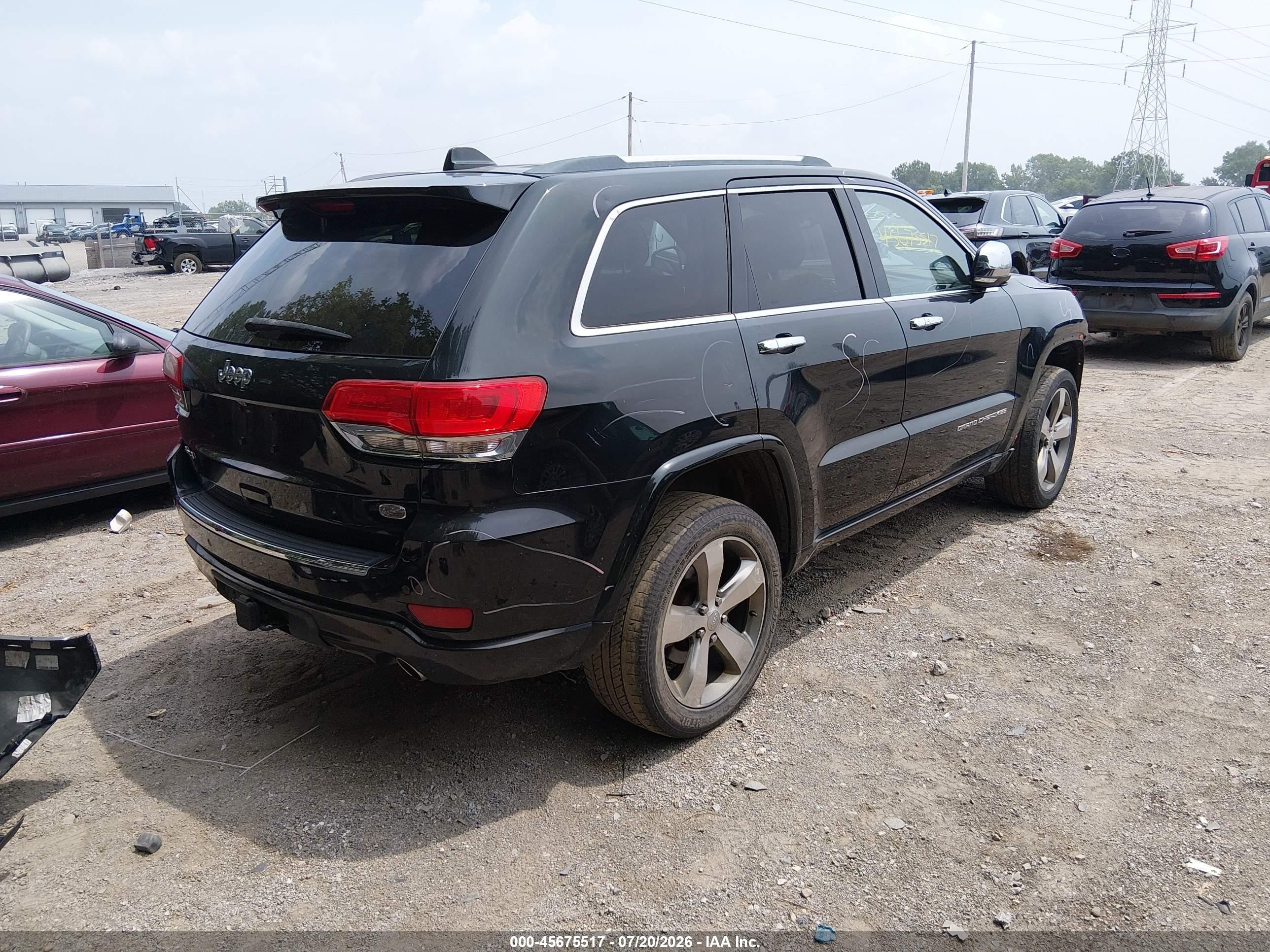 2014 Jeep Grand Cherokee Overland Черный vin: 1C4RJFCG1EC523100