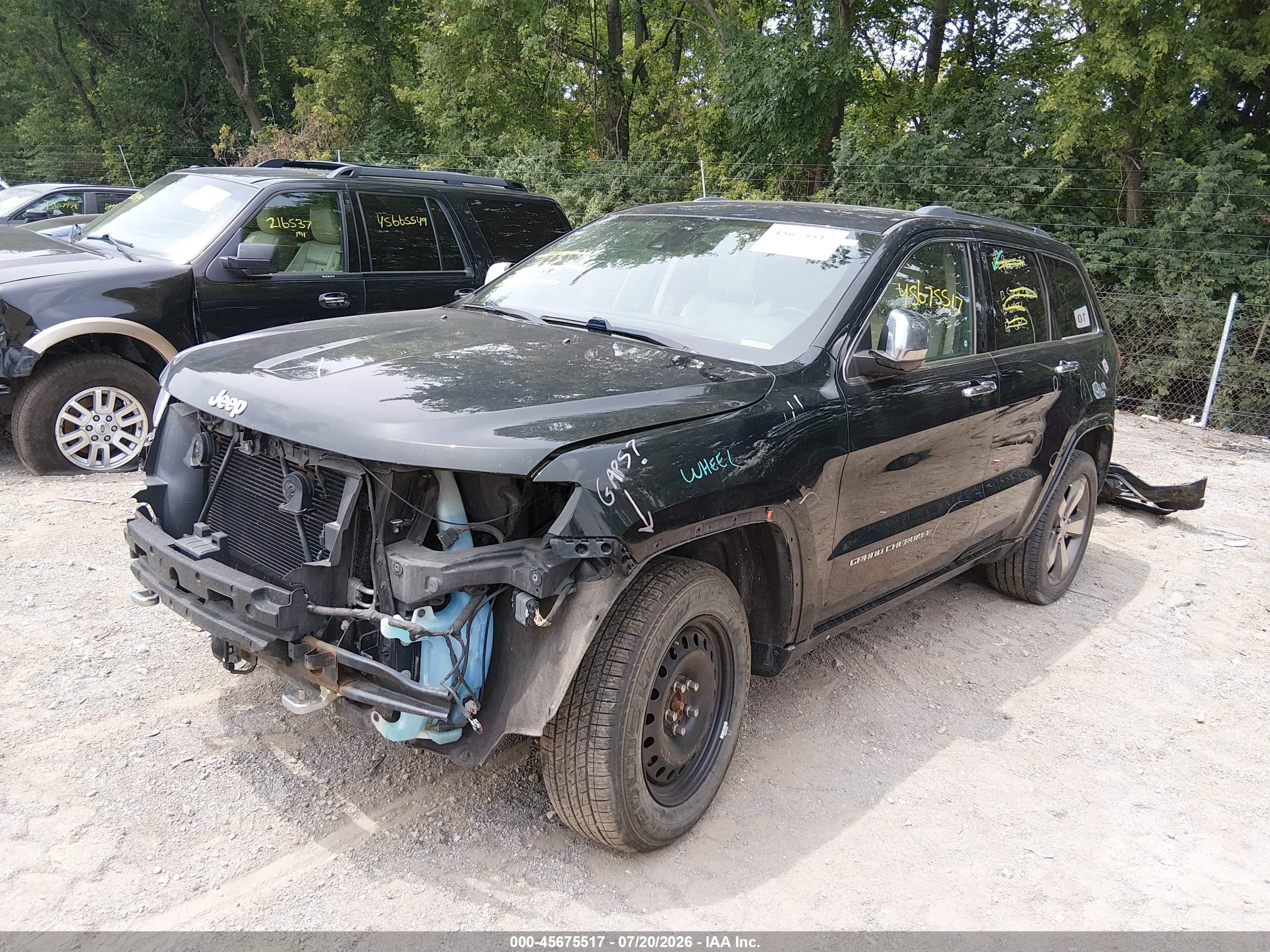 2014 Jeep Grand Cherokee Overland Черный vin: 1C4RJFCG1EC523100
