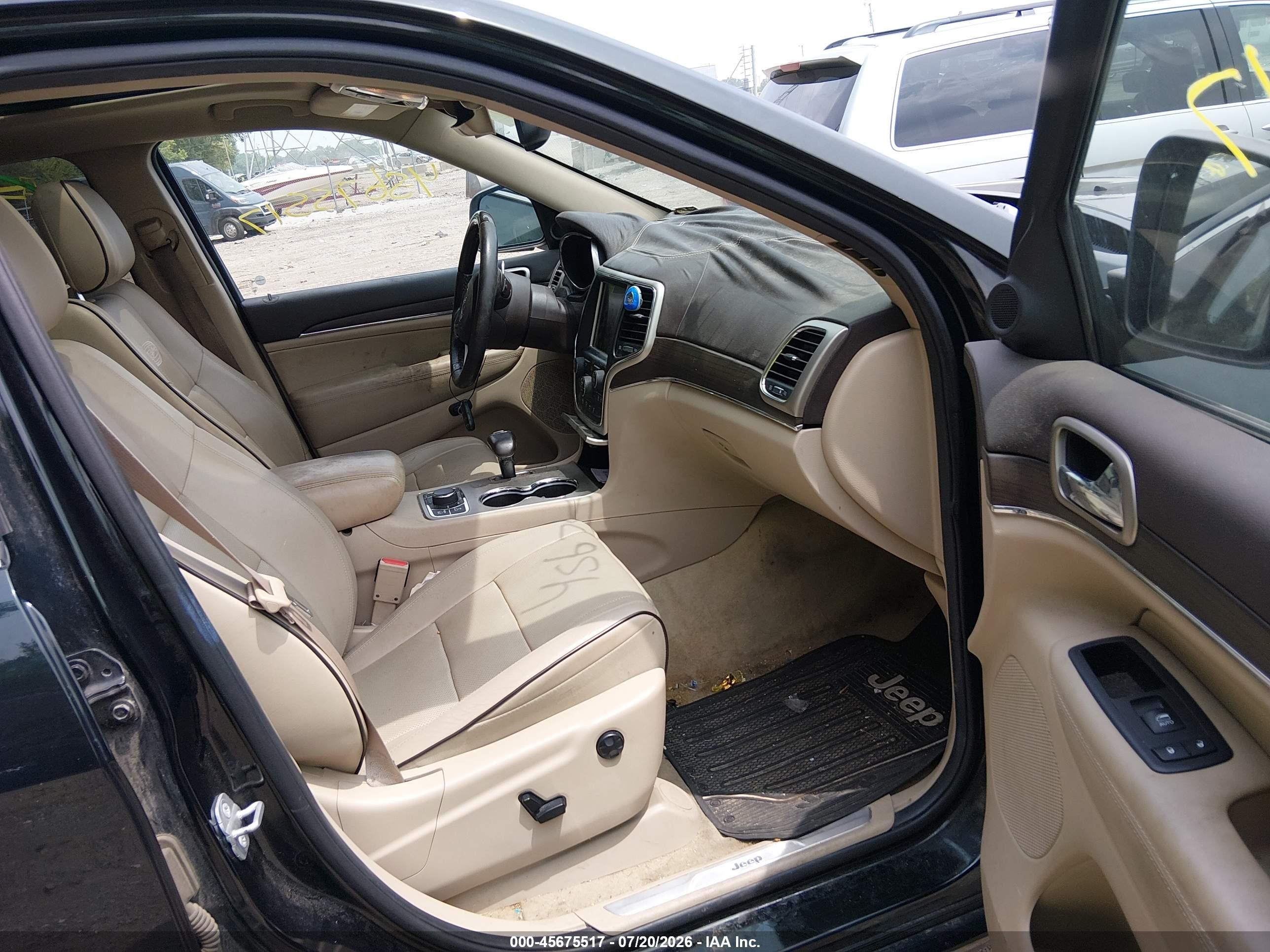 2014 Jeep Grand Cherokee Overland Черный vin: 1C4RJFCG1EC523100