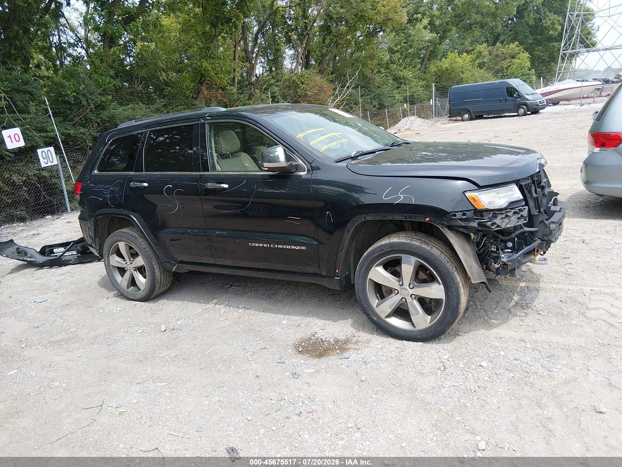 2014 Jeep Grand Cherokee Overland Черный vin: 1C4RJFCG1EC523100