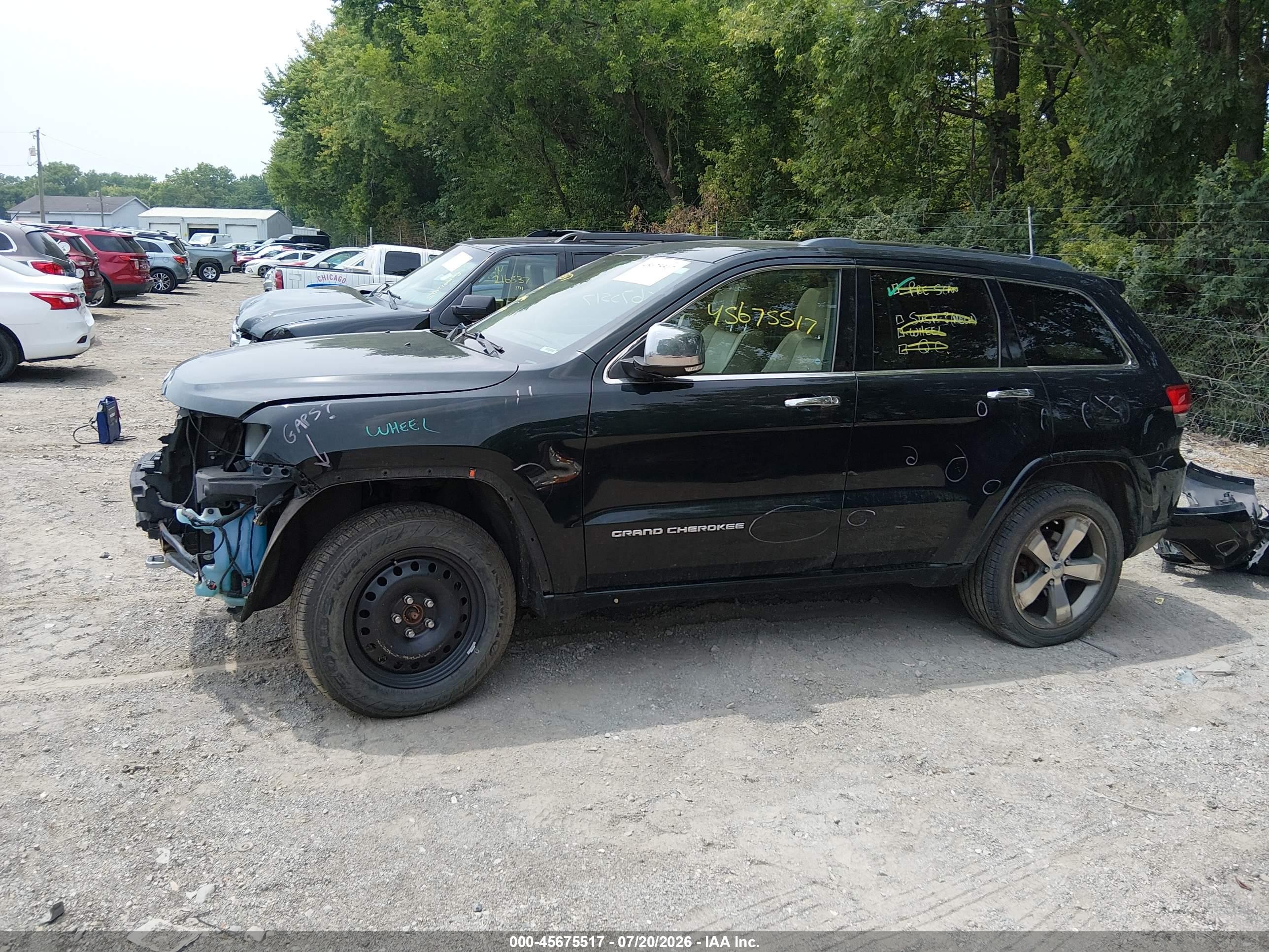 2014 Jeep Grand Cherokee Overland Черный vin: 1C4RJFCG1EC523100