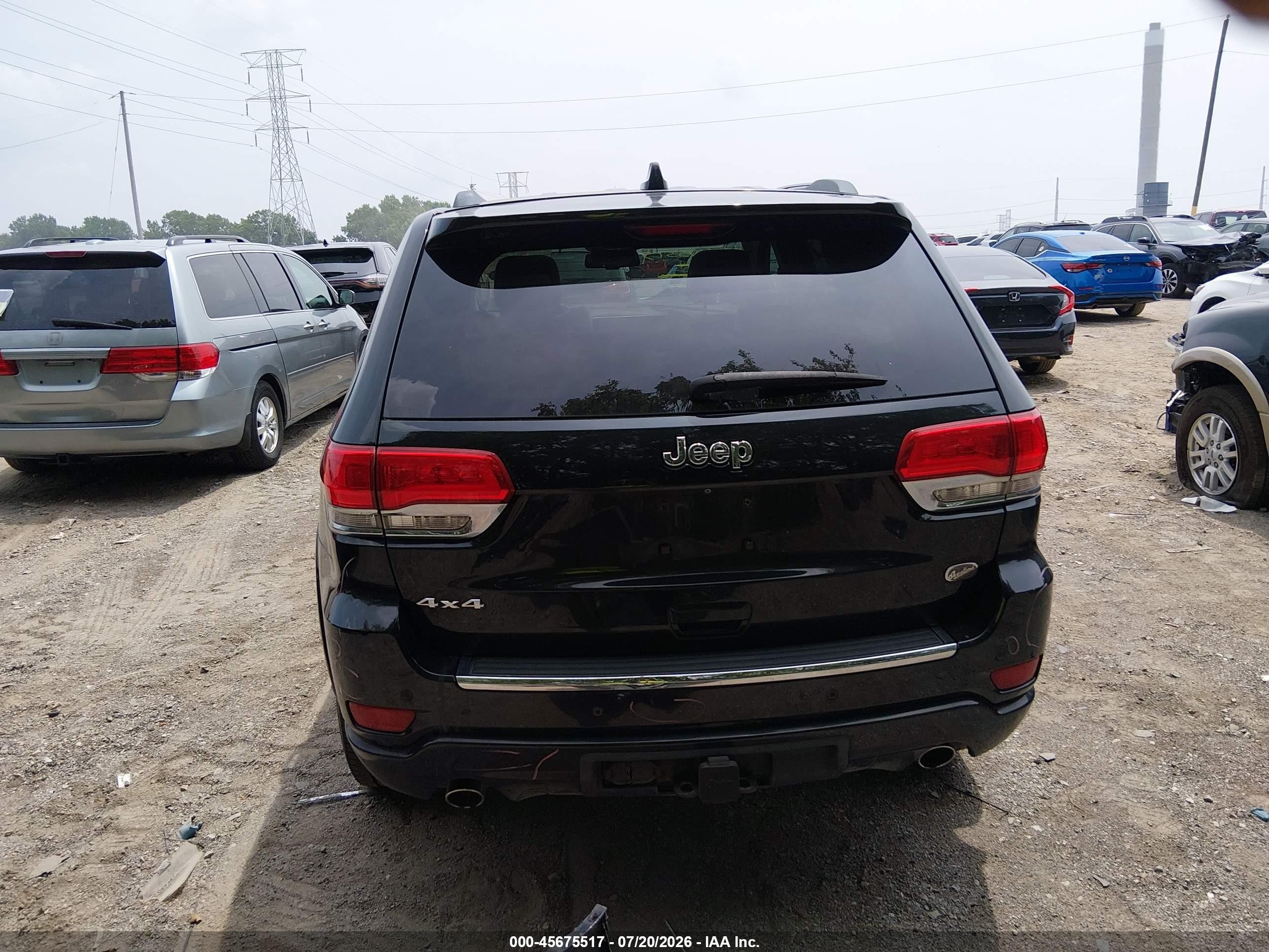 2014 Jeep Grand Cherokee Overland Черный vin: 1C4RJFCG1EC523100