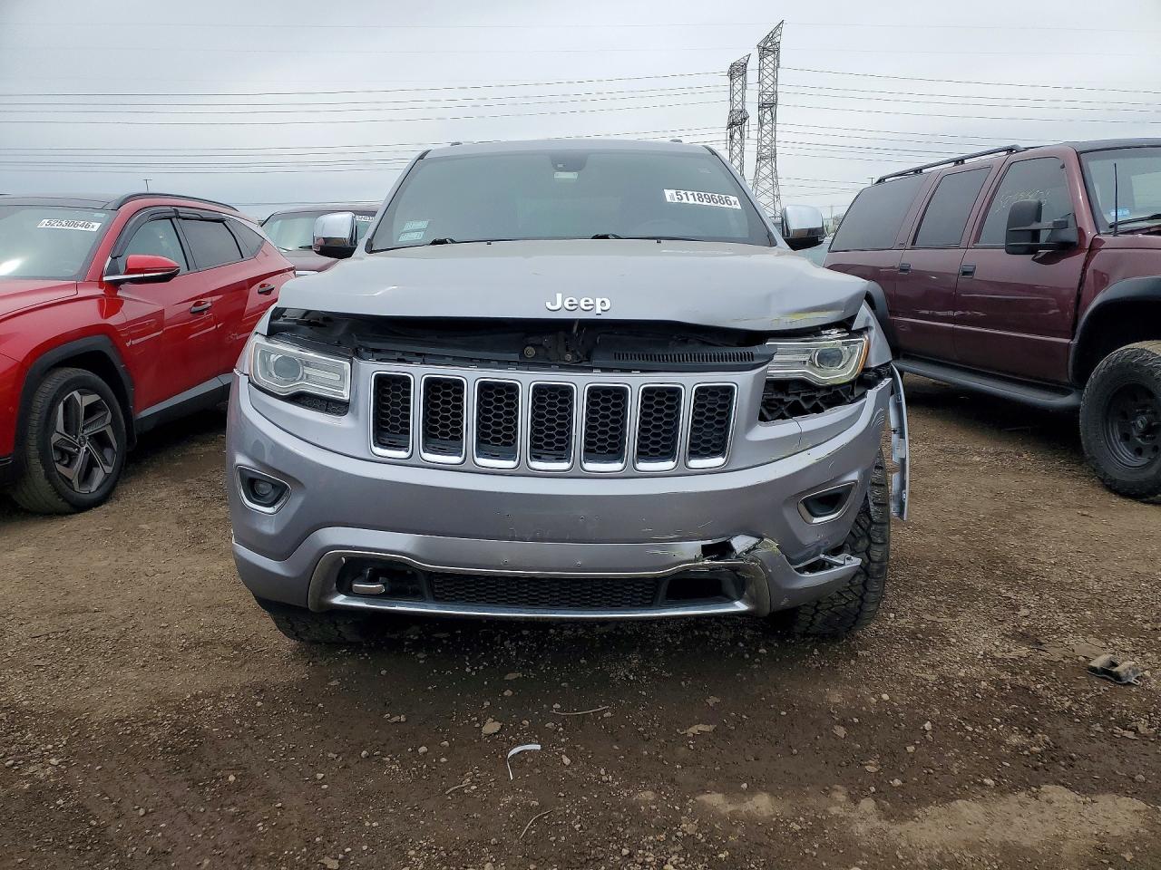 2015 Jeep Grand Cherokee Overland Серебряный vin: 1C4RJFCG1FC739773