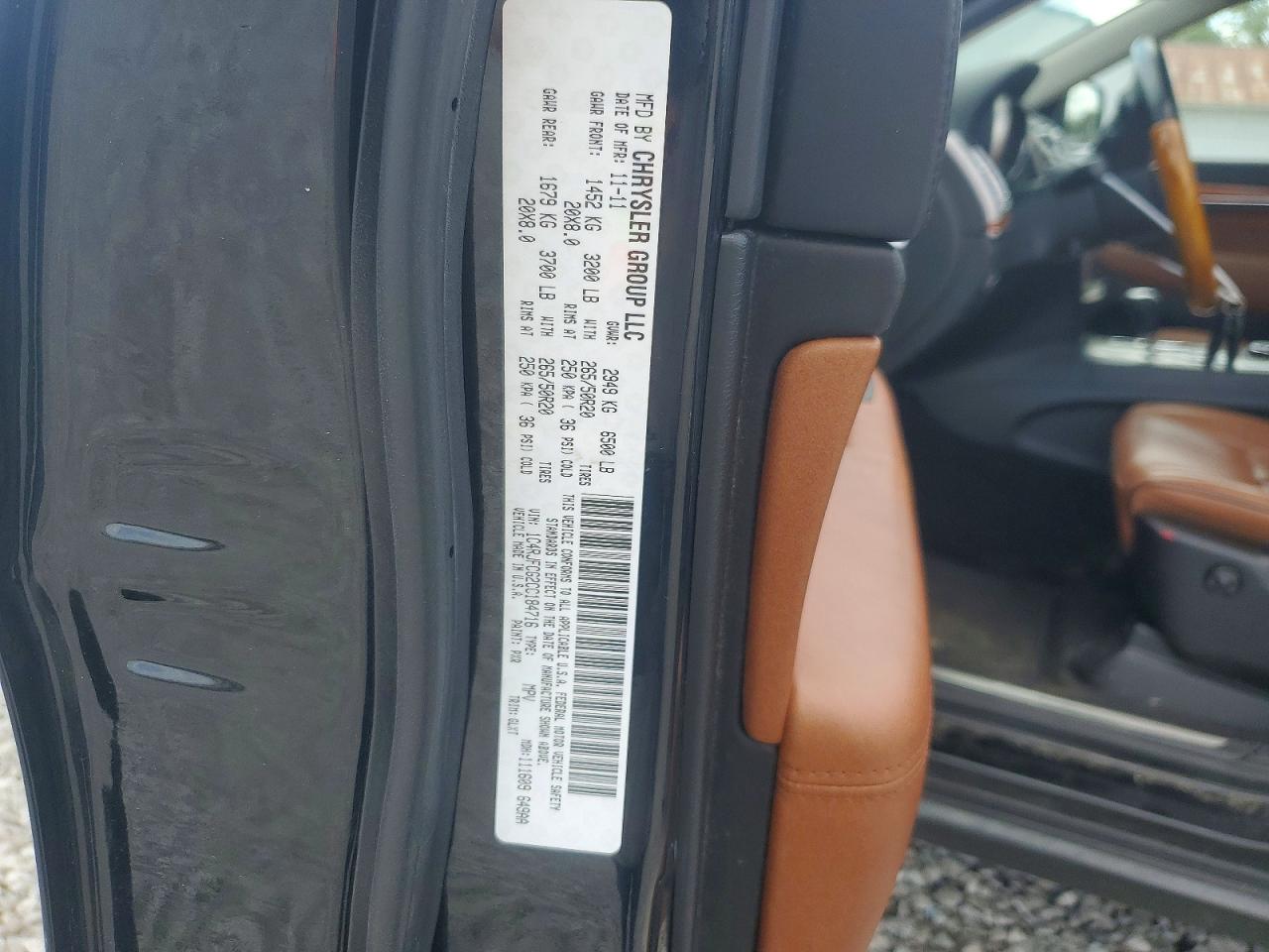 2012 Jeep Grand Cherokee Overland Black vin: 1C4RJFCG2CC184716