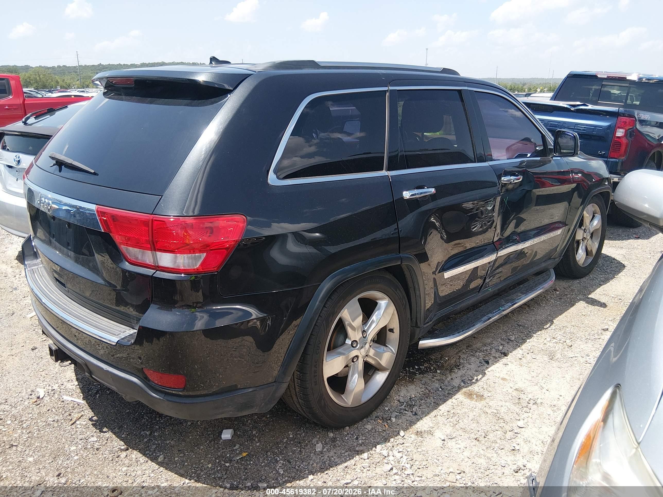 2012 Jeep Grand Cherokee Overland Черный vin: 1C4RJFCG2CC220761