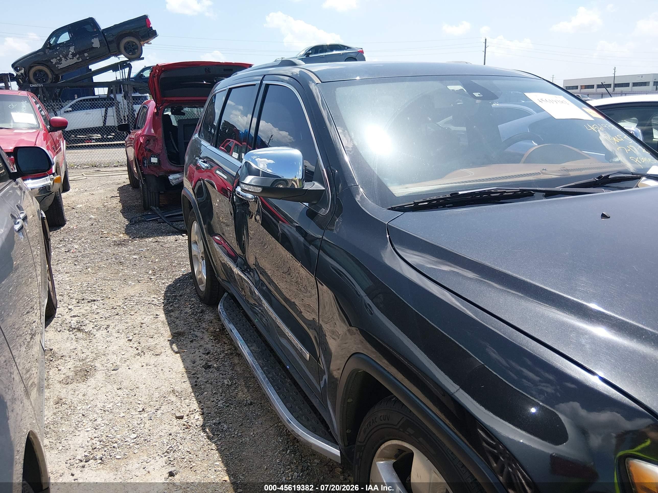 2012 Jeep Grand Cherokee Overland Черный vin: 1C4RJFCG2CC220761