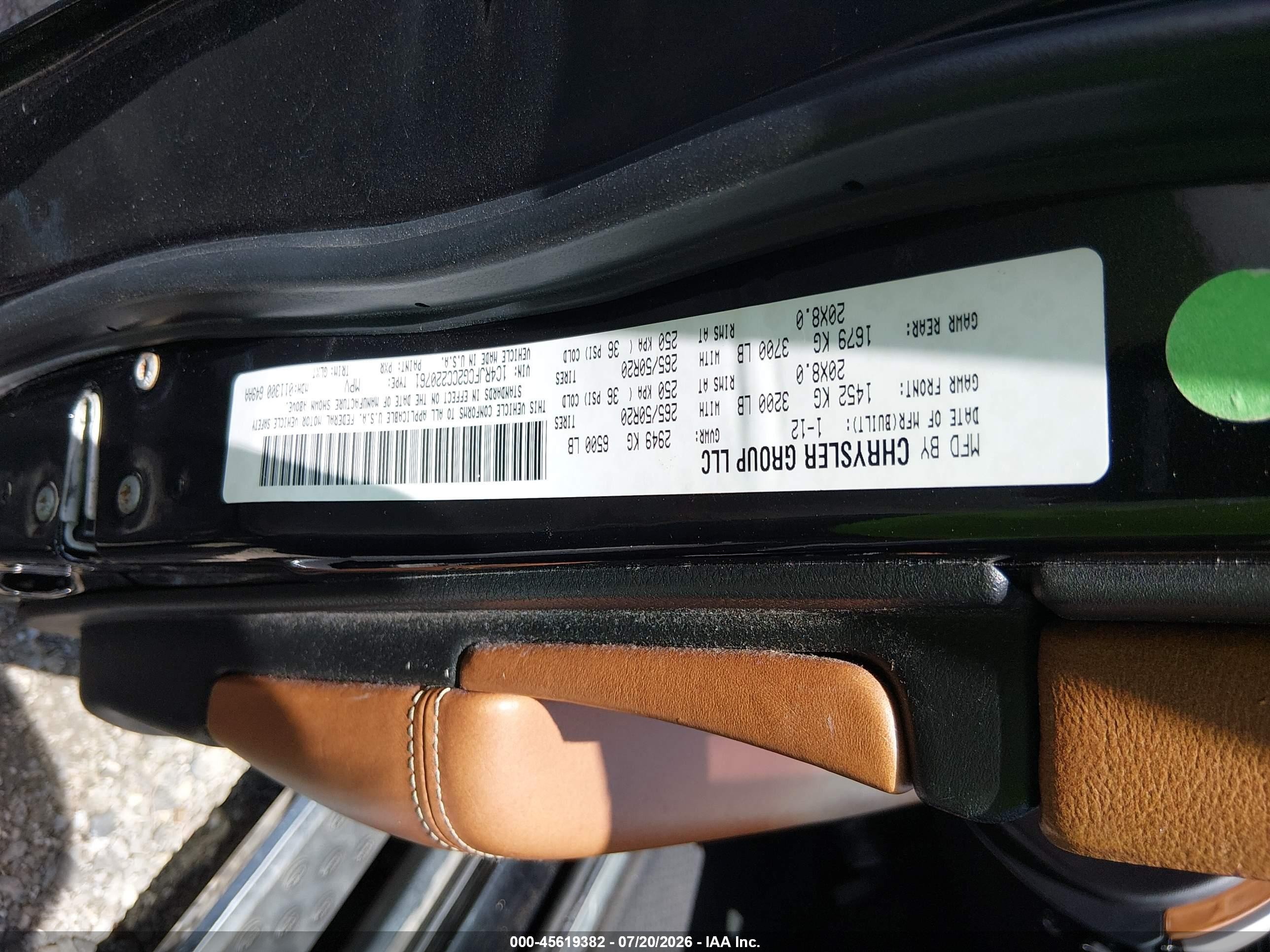 2012 Jeep Grand Cherokee Overland Черный vin: 1C4RJFCG2CC220761