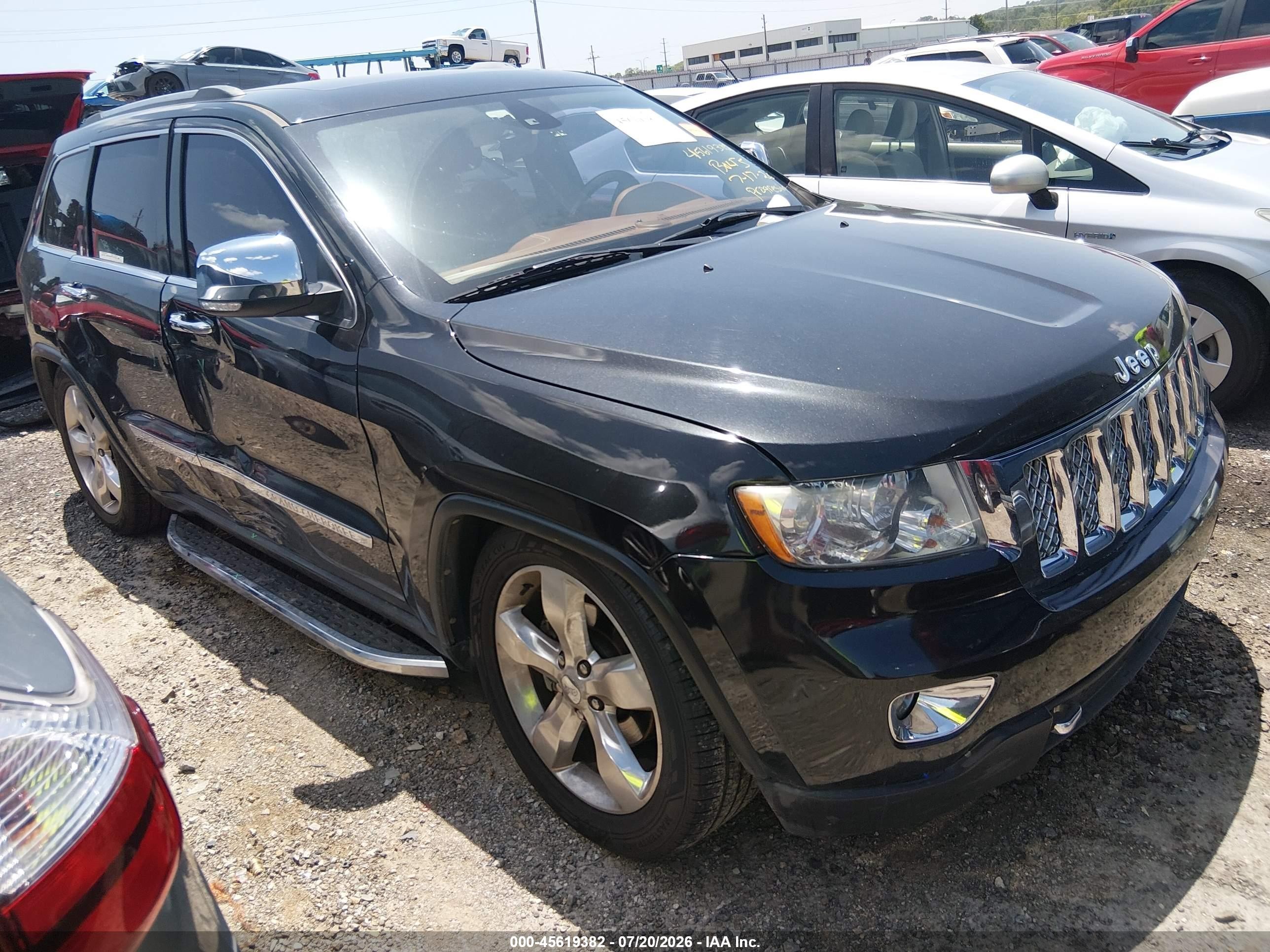 2012 Jeep Grand Cherokee Overland Черный vin: 1C4RJFCG2CC220761