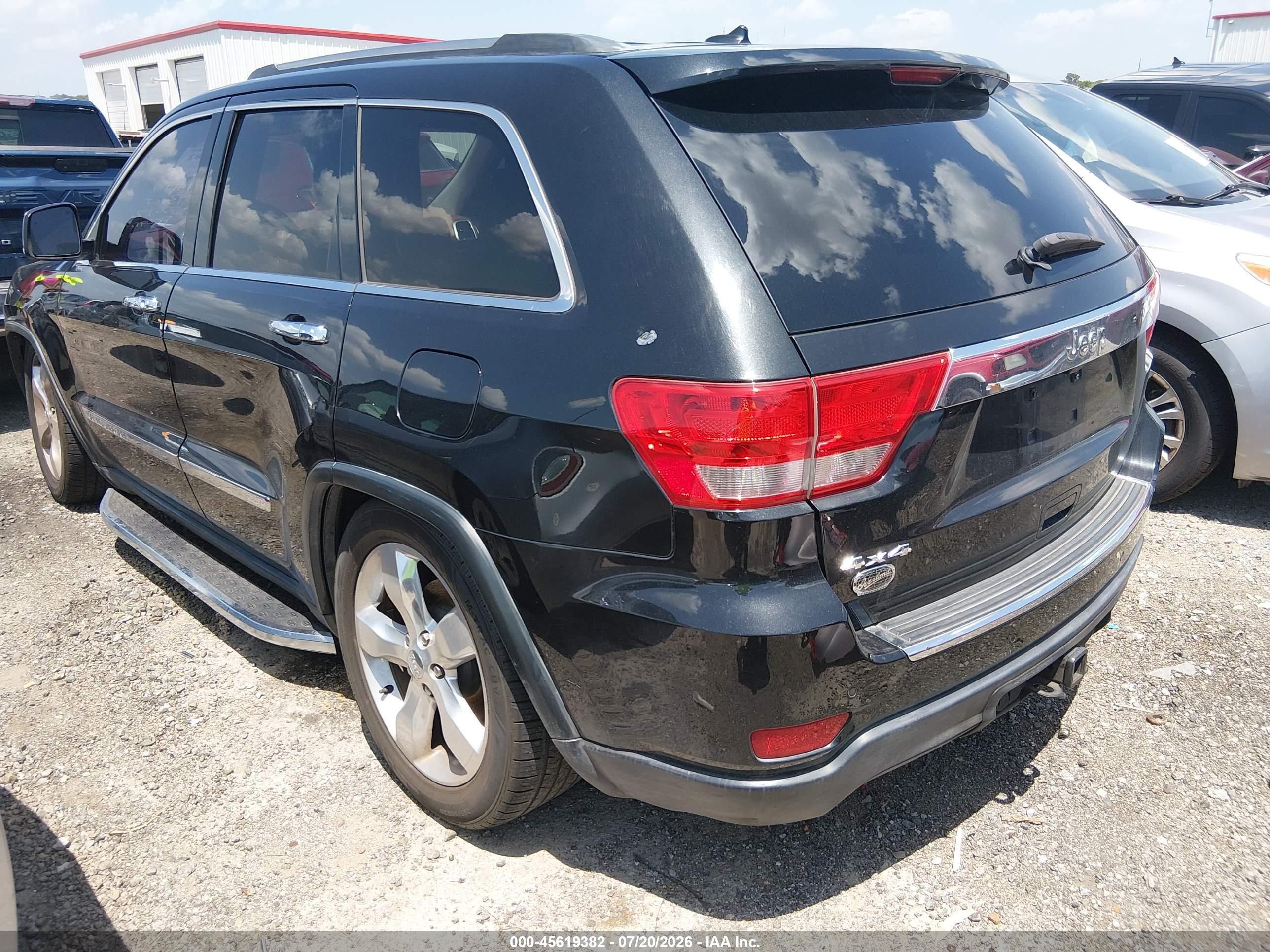 2012 Jeep Grand Cherokee Overland Черный vin: 1C4RJFCG2CC220761
