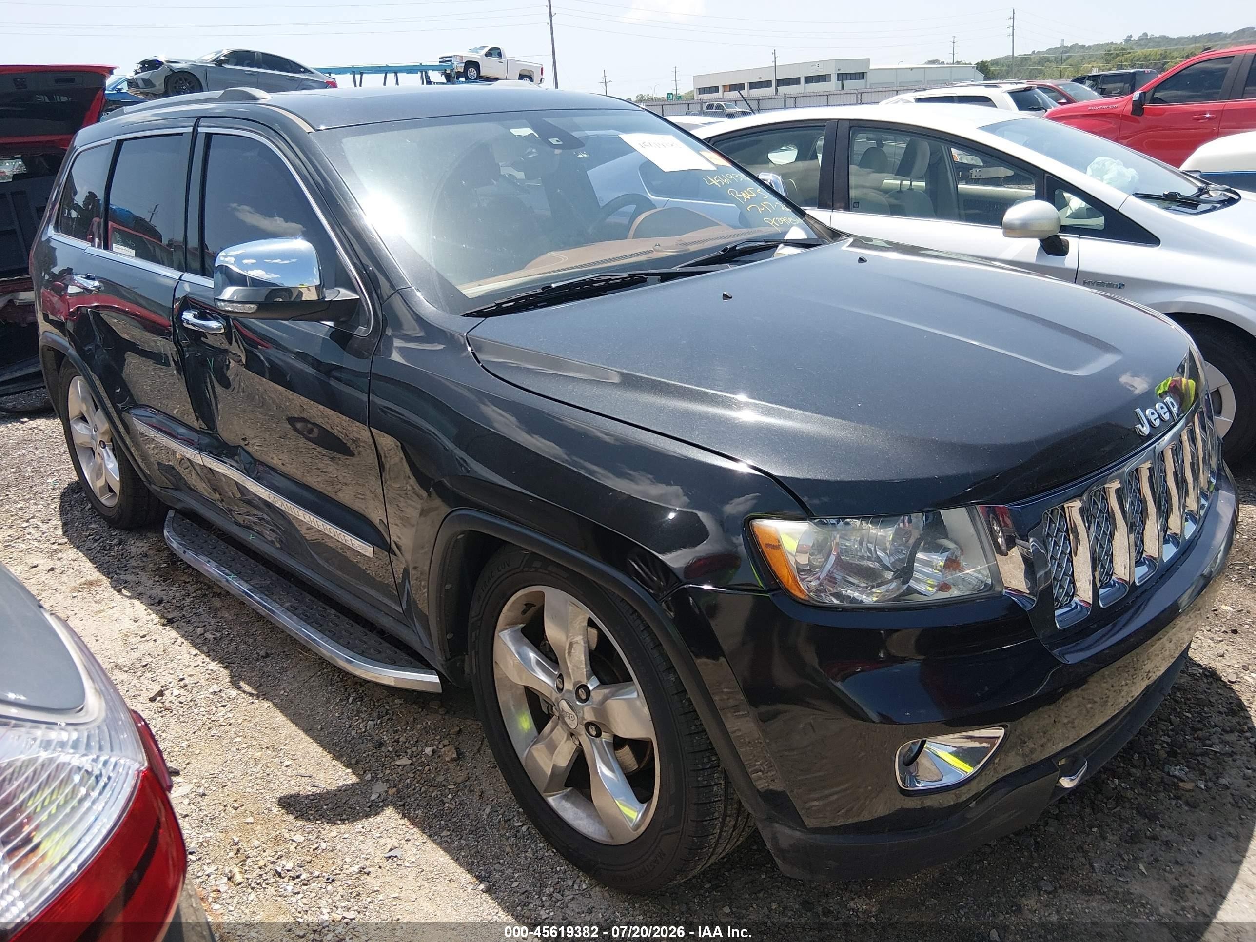 2012 Jeep Grand Cherokee Overland Черный vin: 1C4RJFCG2CC220761