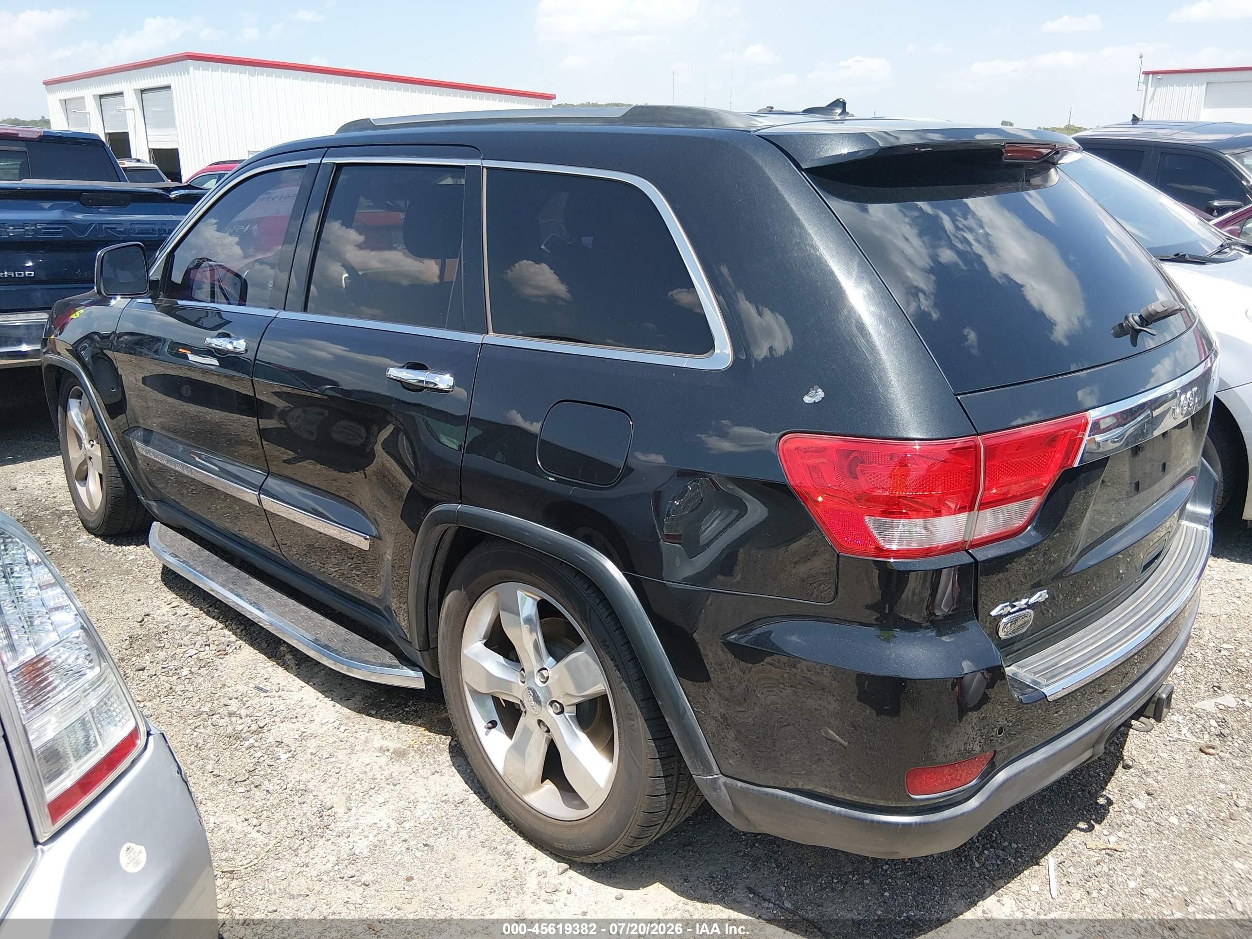 2012 Jeep Grand Cherokee Overland Черный vin: 1C4RJFCG2CC220761