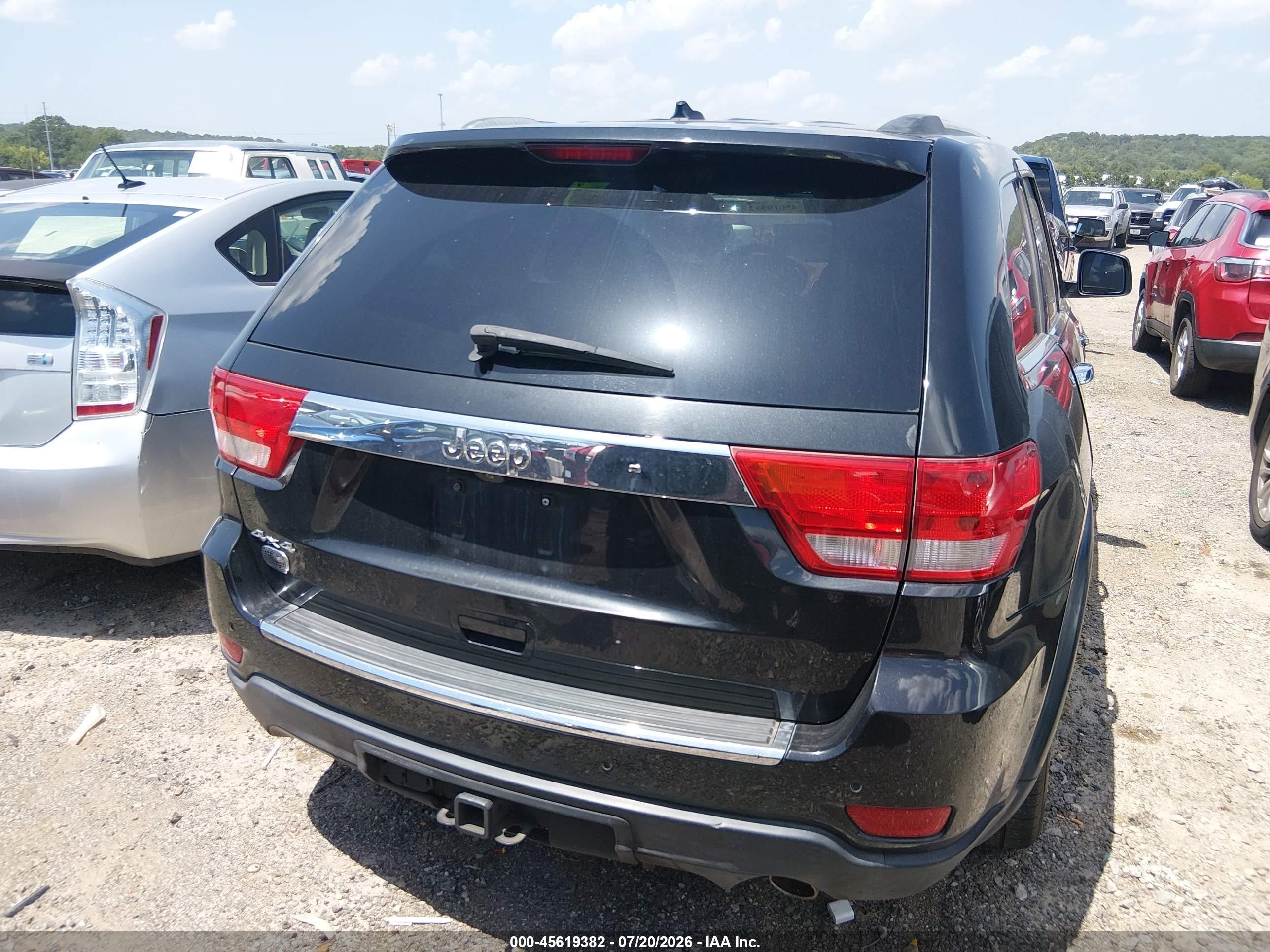 2012 Jeep Grand Cherokee Overland Черный vin: 1C4RJFCG2CC220761