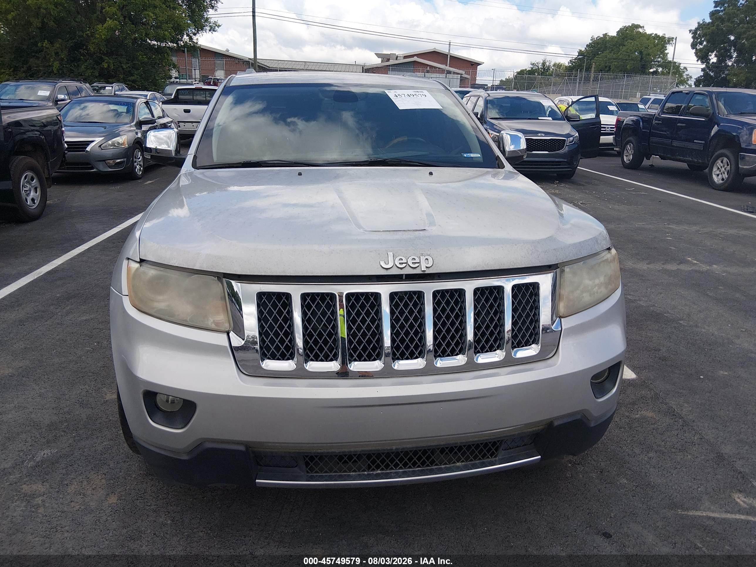 2012 Jeep Grand Cherokee Overland Silver vin: 1C4RJFCG2CC241108