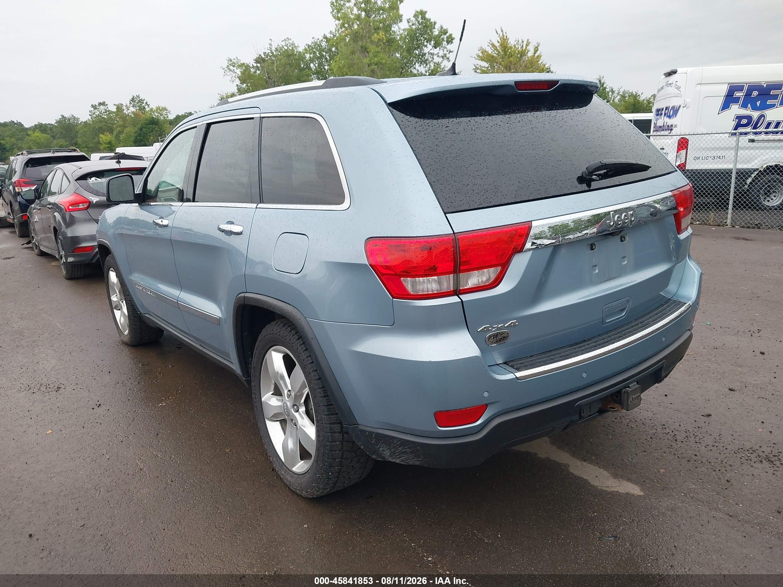 2012 Jeep Grand Cherokee Overland Light Blue vin: 1C4RJFCG2CC280488