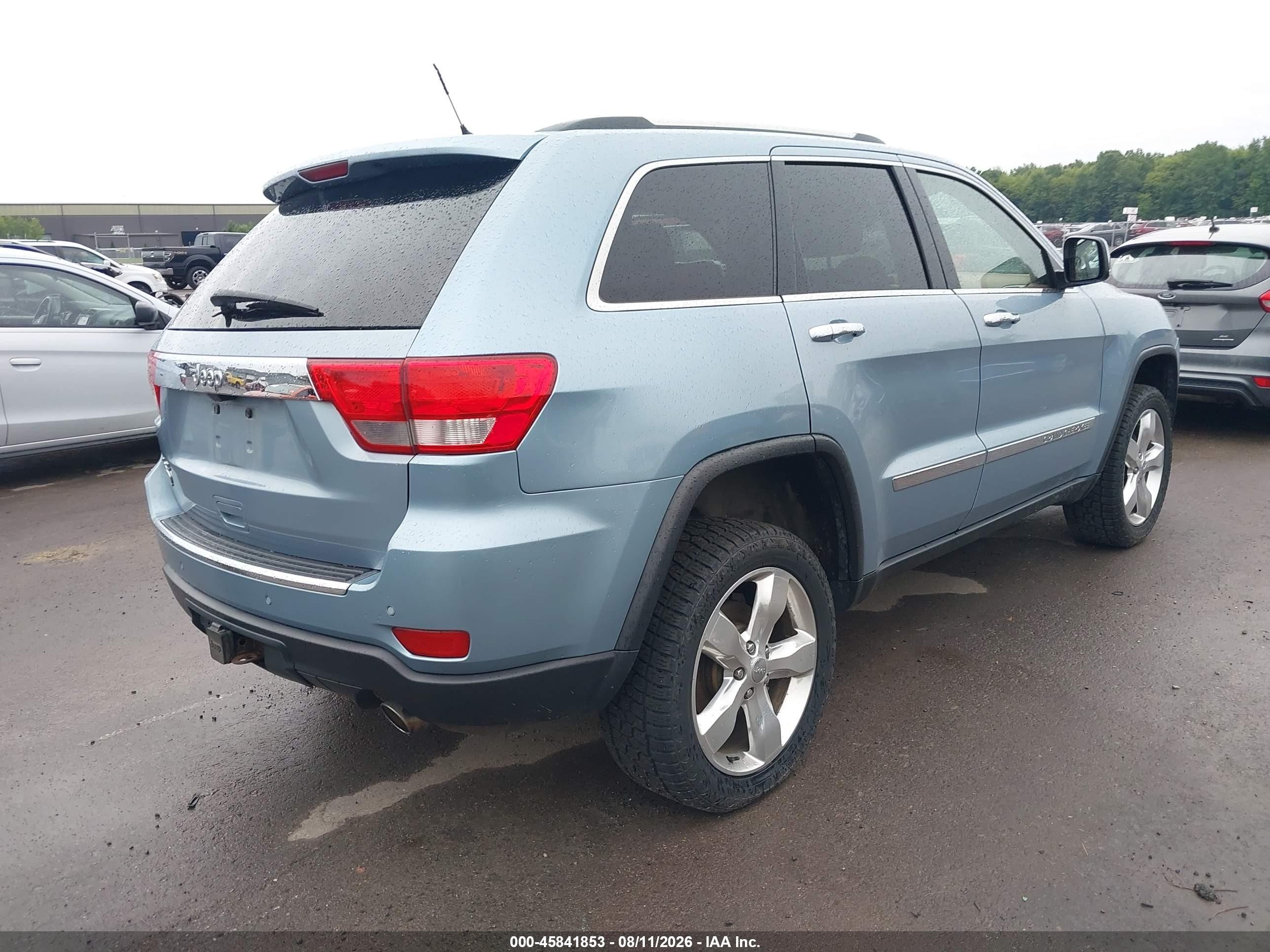 2012 Jeep Grand Cherokee Overland Light Blue vin: 1C4RJFCG2CC280488